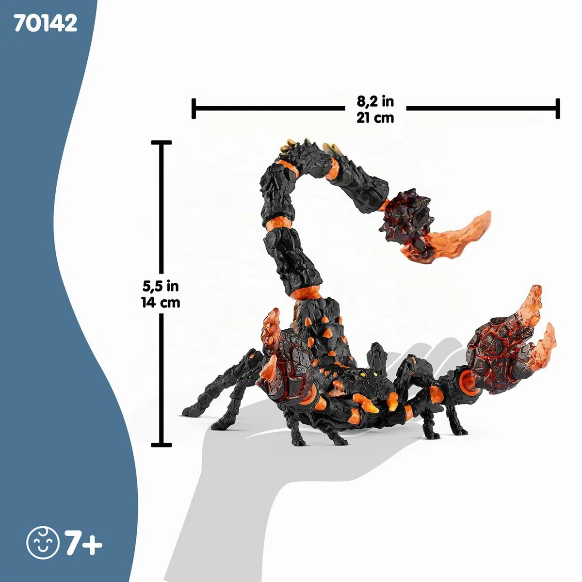 SCHLEICH ELDRADOR CREATURES | Scorpione di lava 70142 | Mostro ELDRADOR pinze mobili e coda velenosa | idea regalo per bambini | dai 7 anni | 21 x 14 x 14 cm