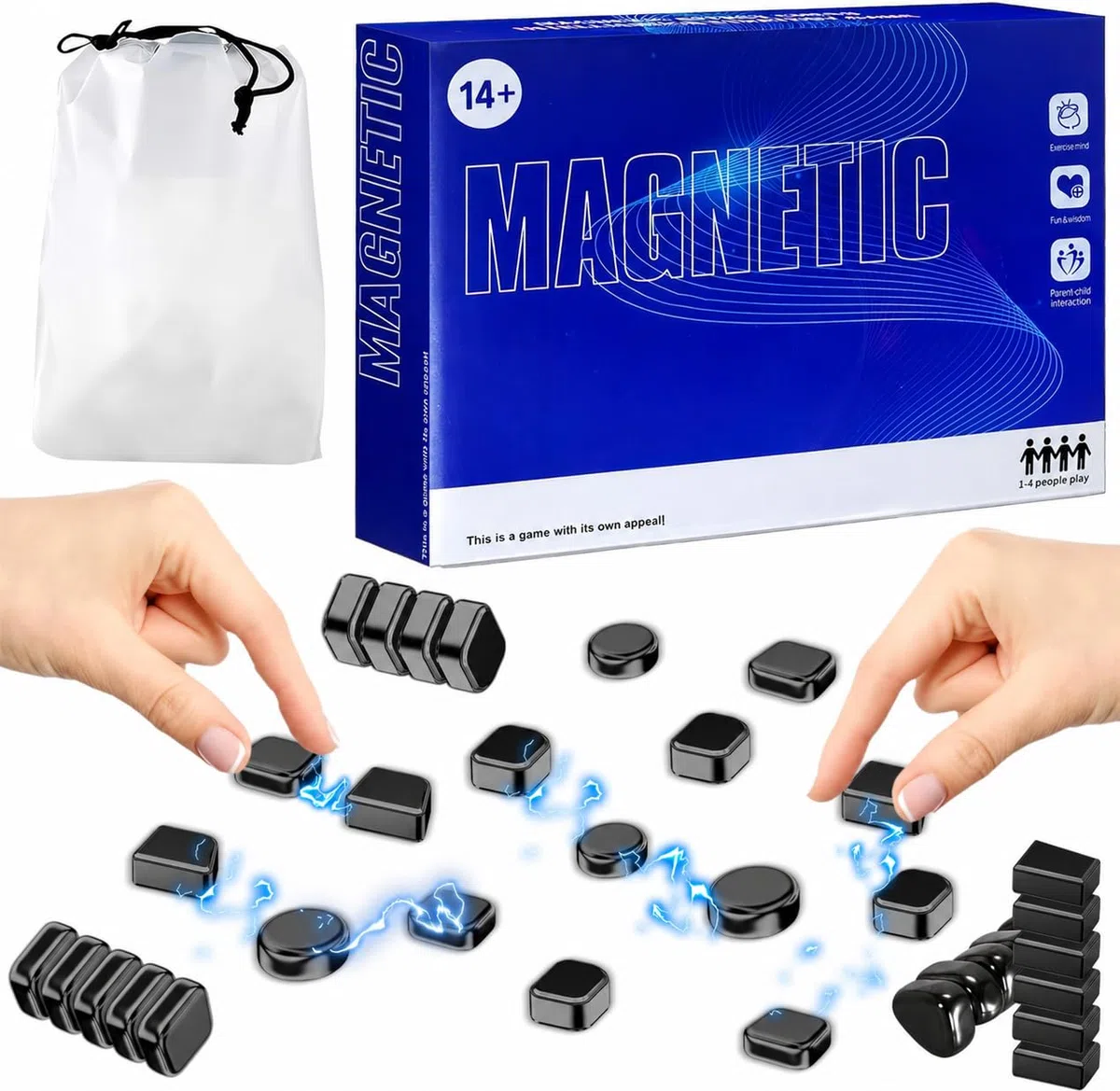 Gioco Magnetico a Scacchi (8+), Puzzle a Scacchi, Portatile, Magnetico, per Adulti e Famiglia