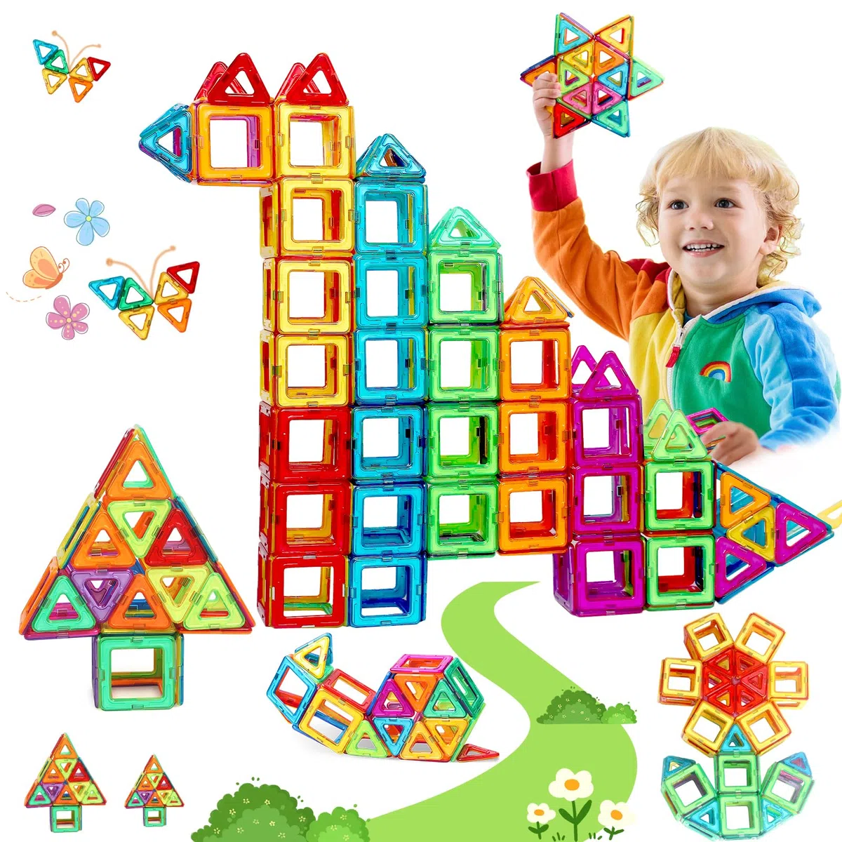 Costruzioni Magnetiche Giochi per Bambini 3 4 5 6 Anni 38 Pezzi Magneti Giochi Bambina 3 Anni Creativi Educativi Giochi Magnetici Idel Regalo Bambini Bambina Ragazzi 3 4 5 6 7 8 Anni Compleanno Natale