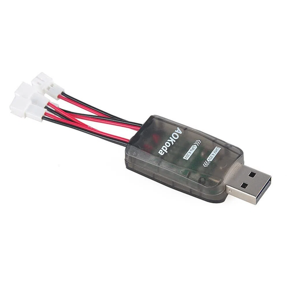 Caricabatterie Micro USB 4CH per batteria connettore Mcpx/Molex/JST per batteria 1S 3.7V Lipo LiHV 3.8V per elicotteri RC ecc.