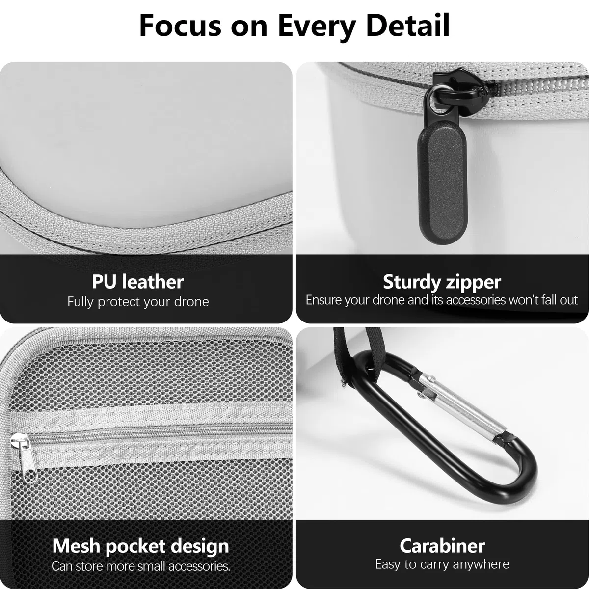 FPVtosky Custodia per DJI NEO [ NOT Neo 2 ], Borsa di stoccaggio da viaggio per DJI NEO Drone Aceessories (Nero)