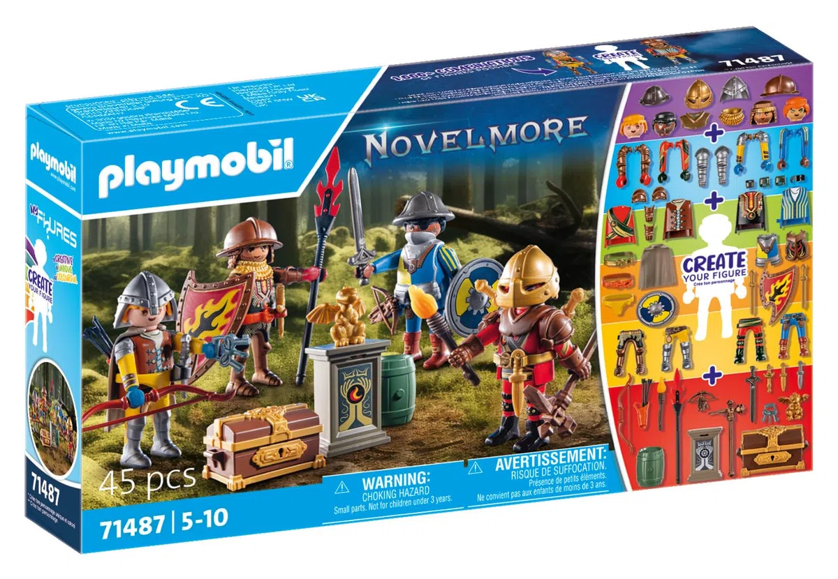 PLAYMOBIL Novelmore 71487 My Figures: Cavalieri, Cavalieri di Novelmore e Cavalieri di Burnham, Figure Personalizzabili, Giochi di Ruolo Divertenti, Giocattolo Realistico per Bambini dai 5 Anni in su