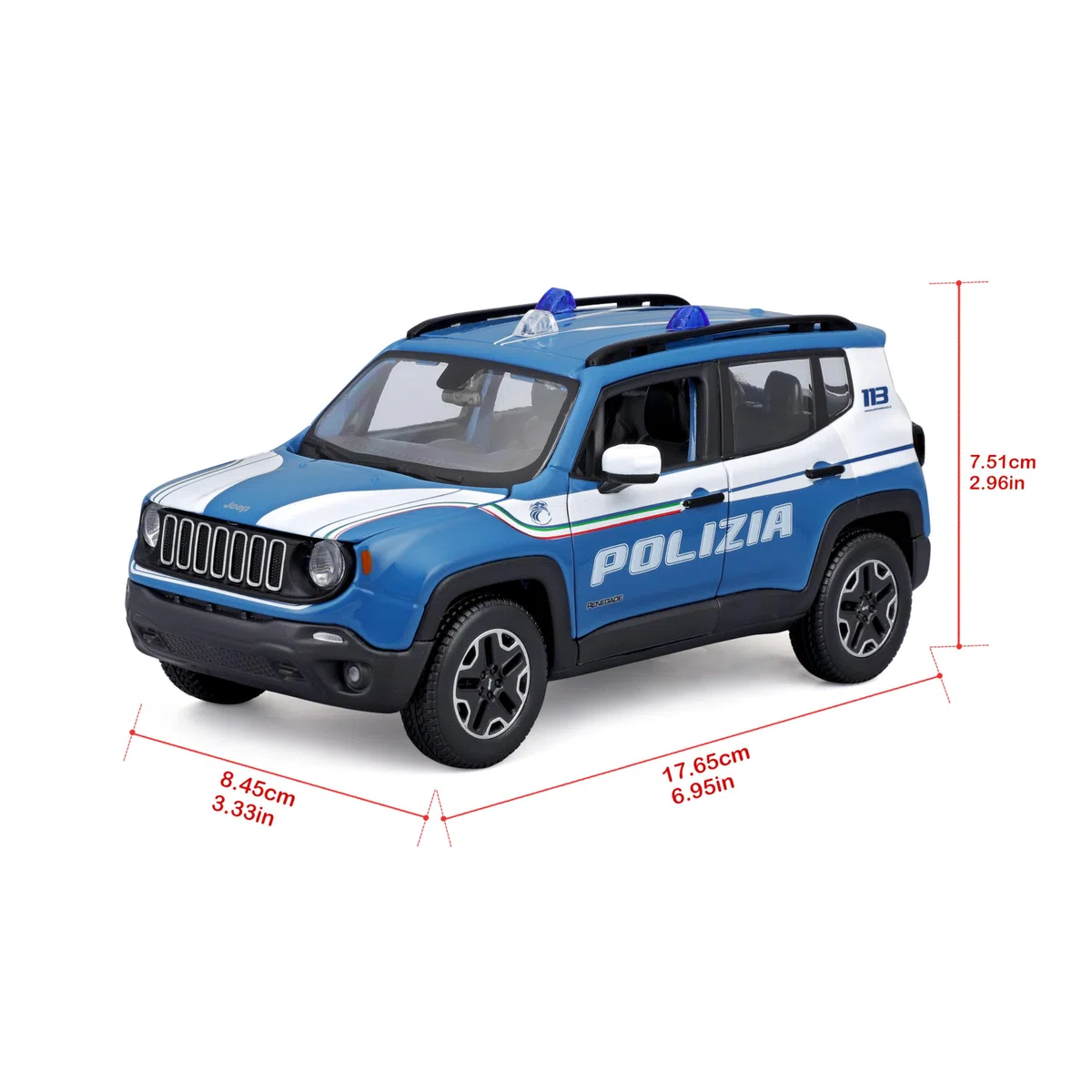 Maisto - Renegade Polizia - Modellino Realistico Van in Scala 1:24, Licenza Ufficiale, Età Consigliata 3+ Anni