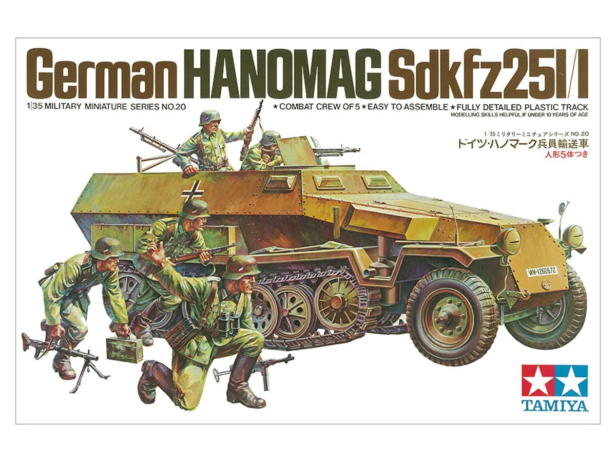 TAMIYA 300035020 - Carro armato della II guerra mondiale Sdkfz.251/1 Hanomag (5), scala: 1:35