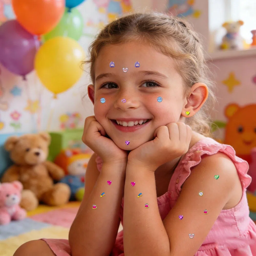 Orecchini da attaccare per ragazze, adesivi 3D autoadesivi con cristalli glitterati a forma di principessa, adesivi per orecchini, adesivi per unghie, fai da te, decorazione per feste, regali di