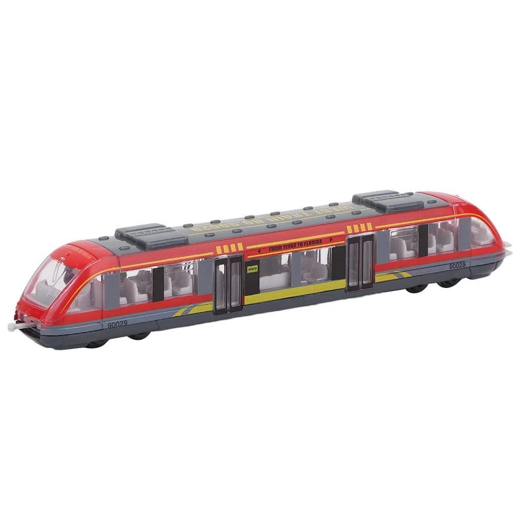 Alomejor Giocattoli Educativi per Bambini Simulazione Treno in Lega Modello di Auto Giocattolo di Compleanno per Bambini(Rosso)