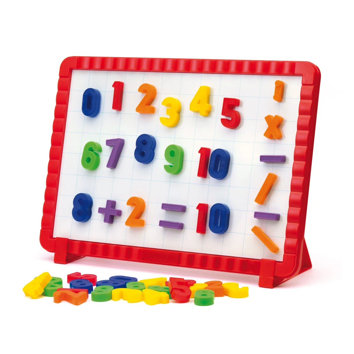 Quercetti Magnetino Numbers Starter Set, Lavagna Magnetica per Bambini con 48 Numeri Magnetici Giochi Bambini 4 Anni Giochi Educativi 5 Anni Motricità Fine e Pensiero Creativo