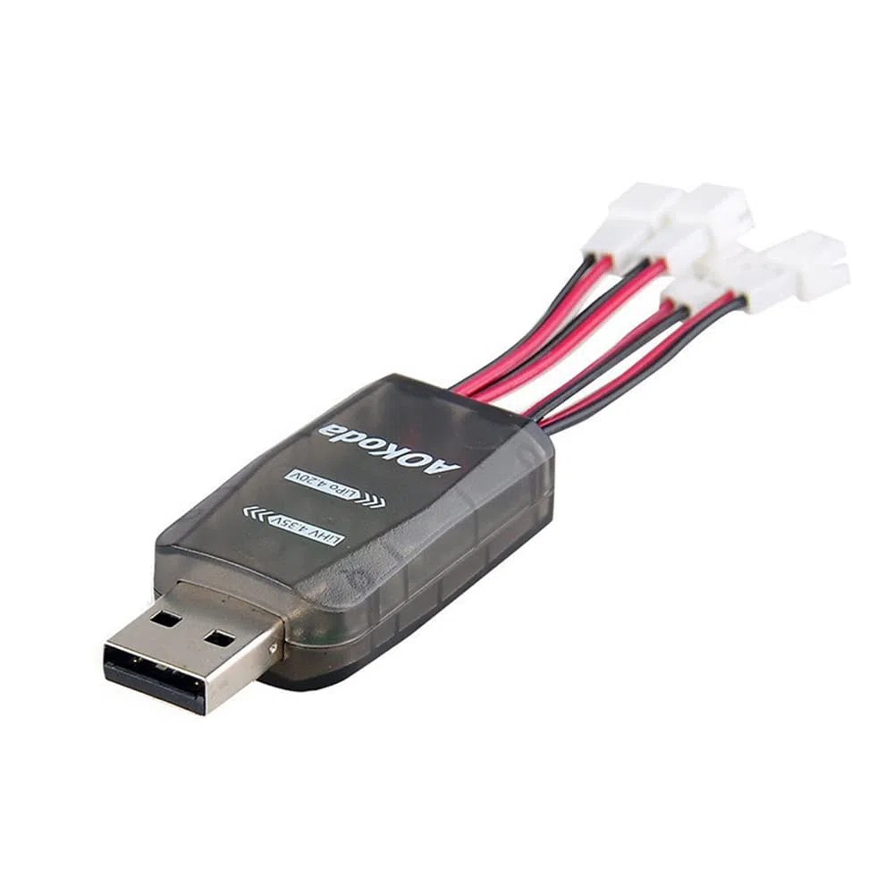 Caricabatterie Micro USB 4CH per batteria connettore Mcpx/Molex/JST per batteria 1S 3.7V Lipo LiHV 3.8V per elicotteri RC ecc.