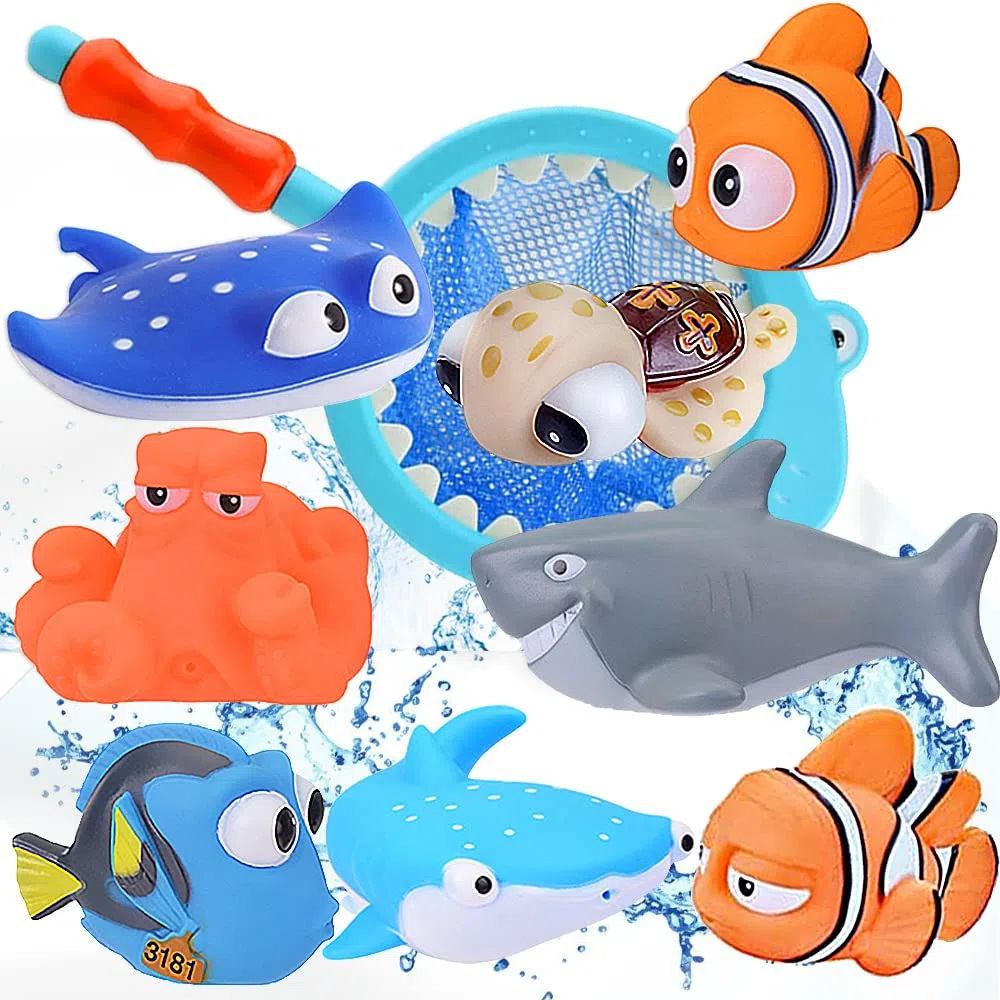 Alla ricerca di Nemo Toys – 9 pezzi Alla ricerca di Dory Nemo giocattoli da bagno giocattoli da bagno galleggianti per bambini bambini doccia e vasca da bagno