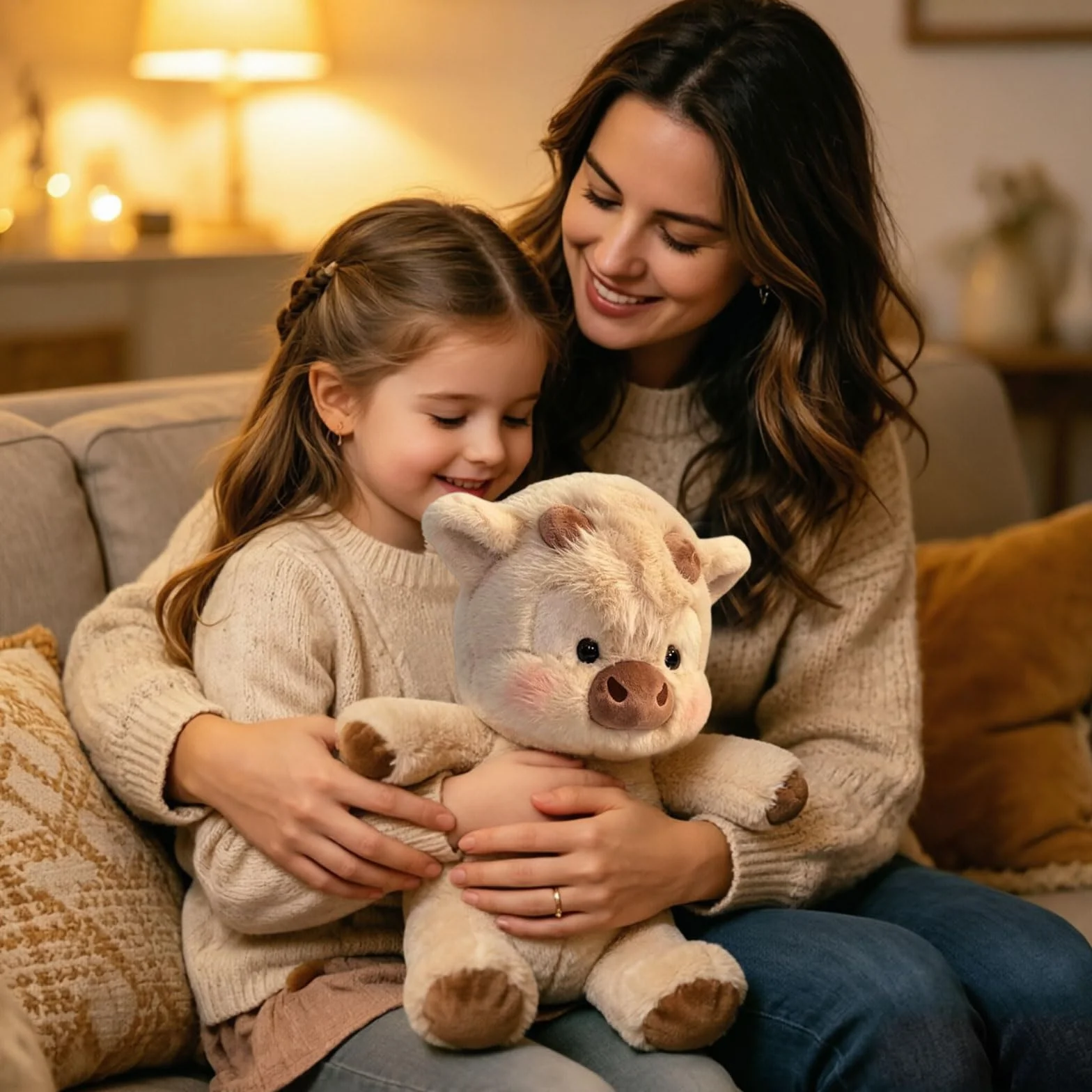 Peluche Che Corre- Peluche mucc a 45cm Cuscino Morbido E Soffice,Bambola Da Collezione A Forma Di Pecora In Stile Cartone Animato, Animale Di Pe luche Per Uomini, Donne, Bambini E Ragazzi
