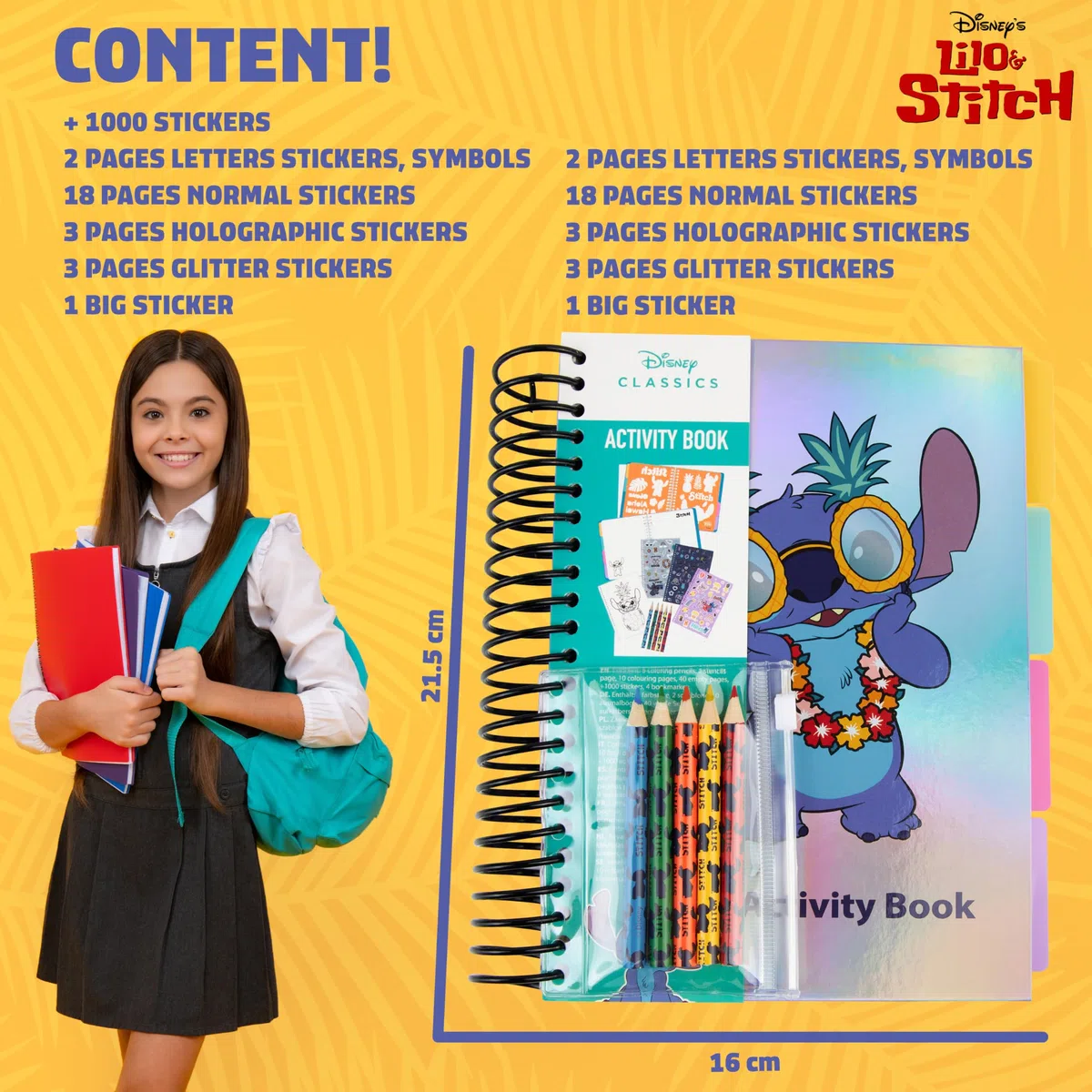 Disney Stitch Libri Adesivi Bambini Libro Stickers + 1000 Adesivi per Scrapbooking Attivita Creative per Bambini Idea Regalo