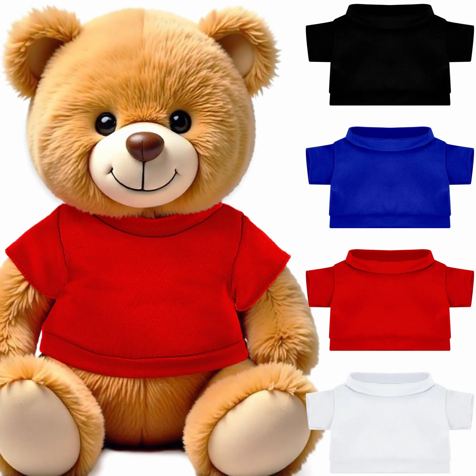 4 pezzi Build a Bear Clothes Mini Bear Abbigliamento Orso Bambole Vestiti Orso Peluche Vestiti Orsetti 12-16 pollici Crea le tue bambole di peluche Out fits E Accessori-B