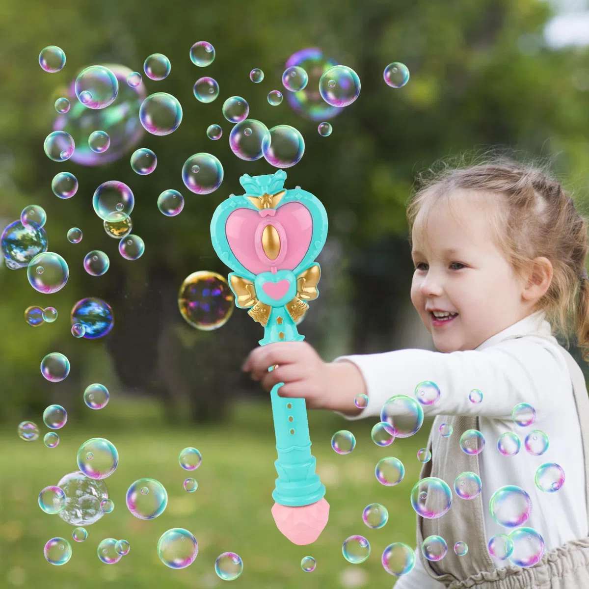 Macchina per bolla sapone, bacchetta magica automatica con bolla, per feste, compleanni, matrimoni