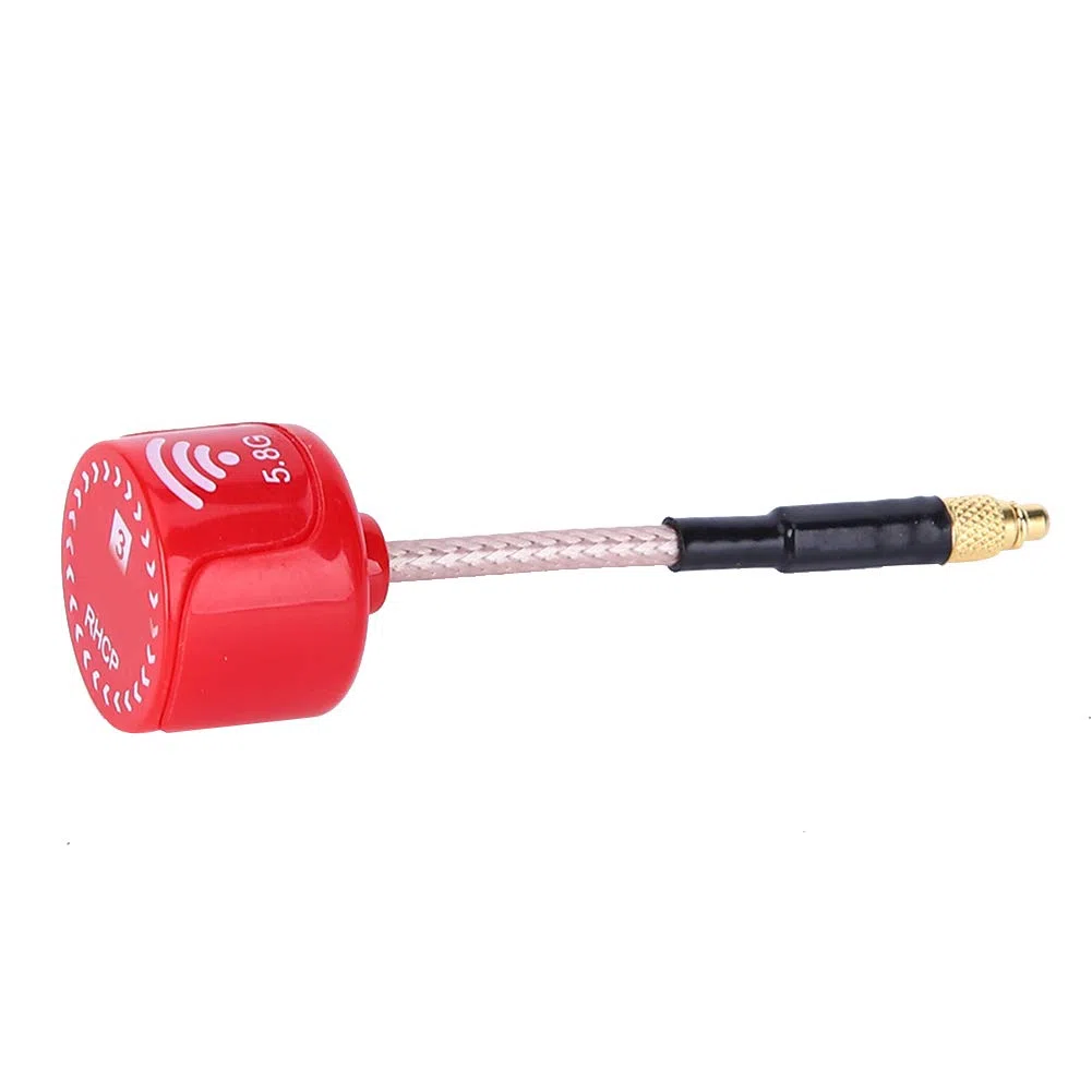 Antenna da 5,8 GHz, antenna da 5,8 GHz 3dBi RHCP ad alto guadagno circolare polarizzata adatta per FPV Racing Drone Accessori per parti RC Rosso(Straight MMCX)