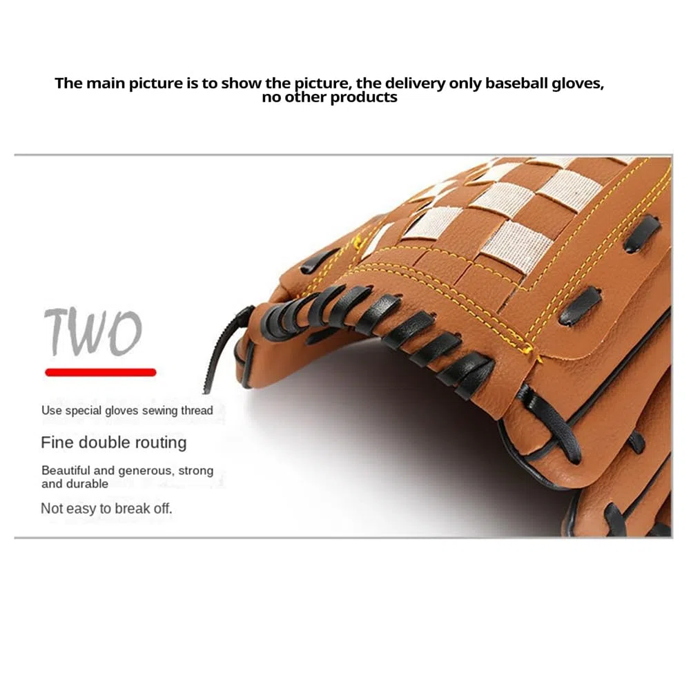 Guanti da baseball da 10,5 pollici guanti da campo guanti da baseball professionali da baseball e softball guanti da cattura in PU nero