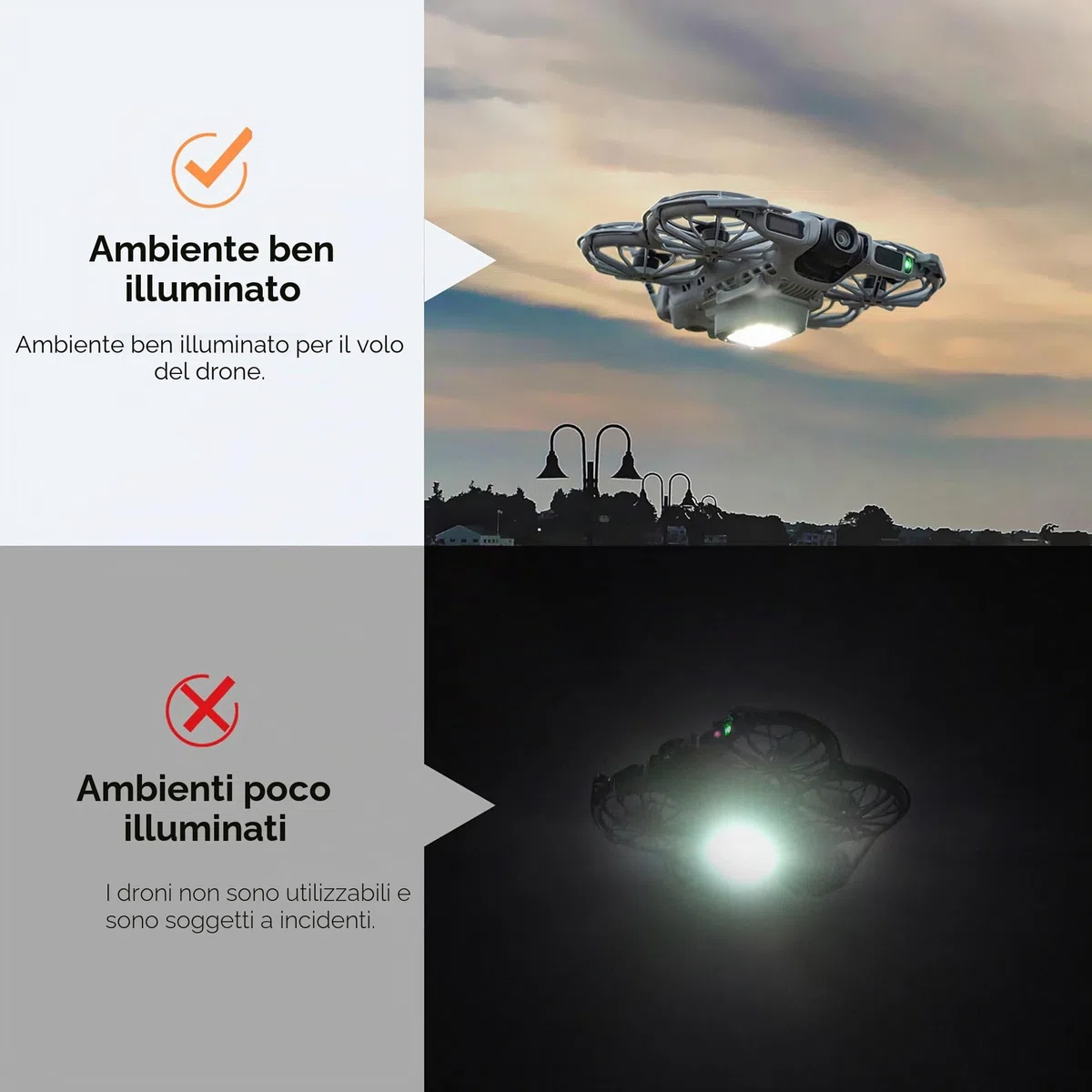 STARTRC Neo 2 - Carrello di atterraggio illuminato, illuminazione notturna/aumento dell'altezza per accessori DJI Neo 2