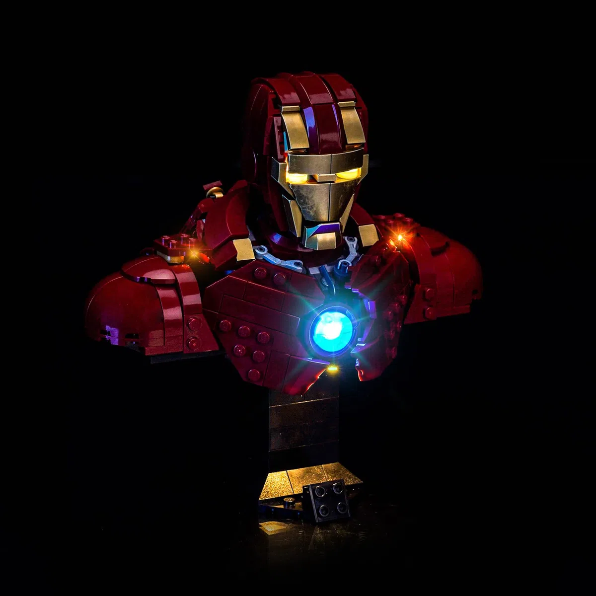 Set di luci a LED compatibile con Lego Iron Man MK4 Bust 76327 (senza modello), set di illuminazione decorativa compatibile con Lego Iron Man MK4 Bust giocattolo creativo