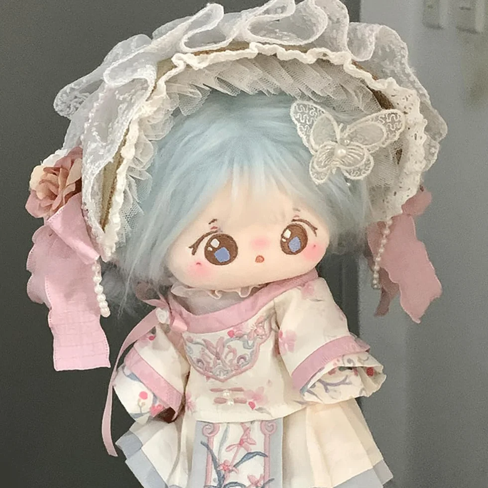 niannyyhouse Bambola di peluche da 20 cm, vestito, cappotto, gonna, stile antico Hanfu, 20,3 cm, bambola di peluche Dressup (A1)