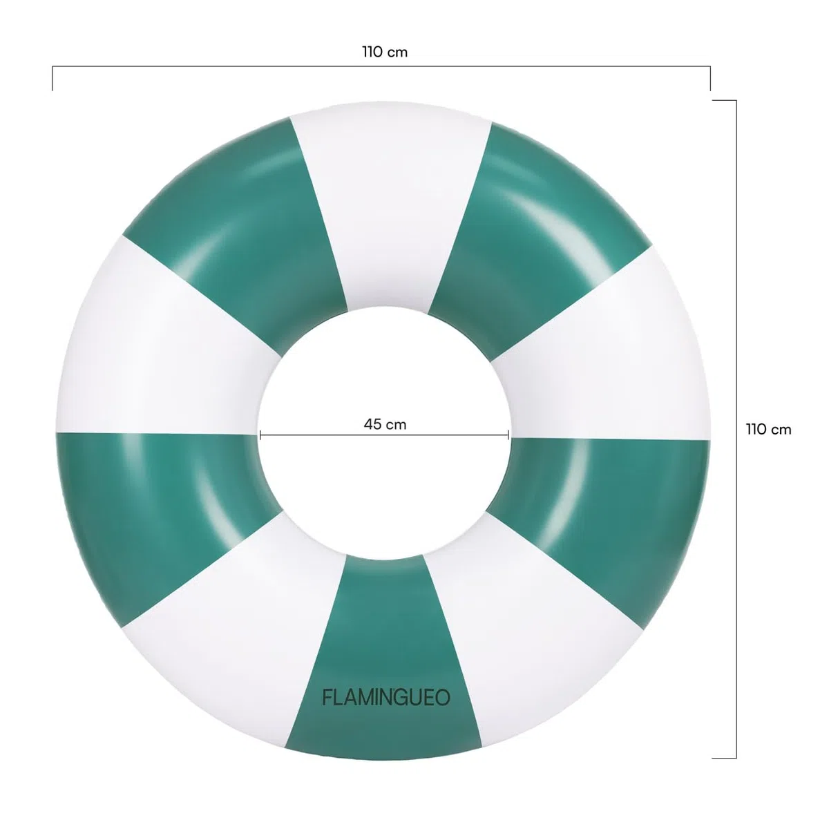 Flamingueo Gonfiabile Gigante - Per Spiaggia e Piscina - Forma Ciambella - Design Bicolore - PVC Resistente - Doppia Valvola