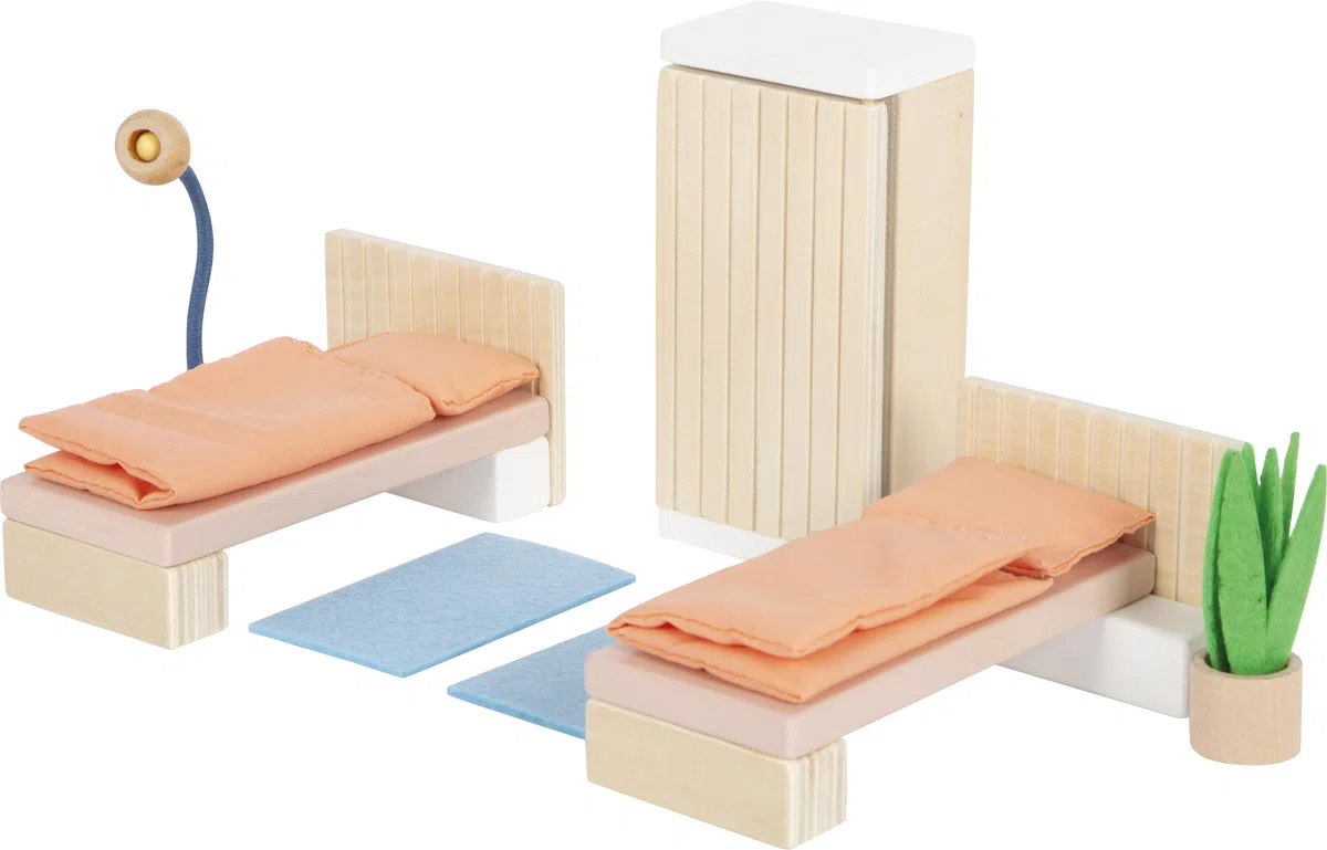 small foot Mobili per la casa delle bambole, cameretta in legno, set di mobili per la casa delle bambole, per bambini dai 3 anni, 12631