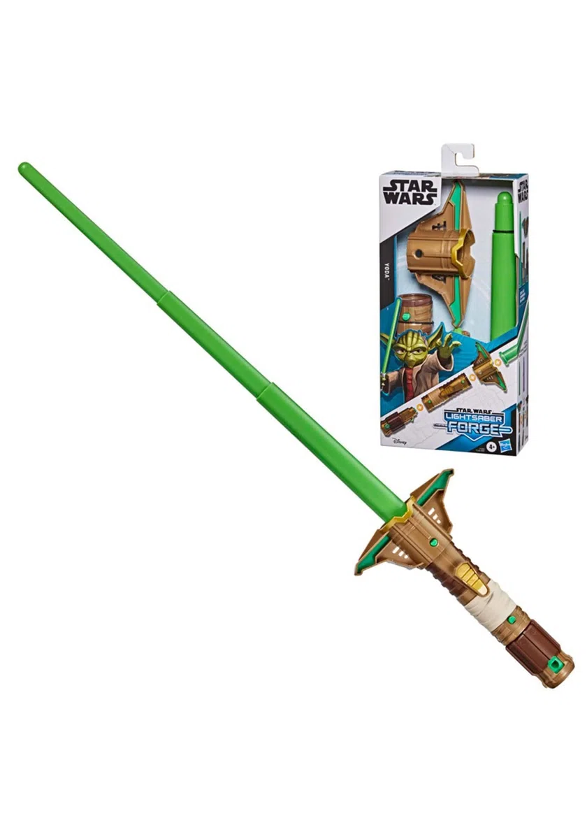 Star Wars Lightsaber Forge, Spada Laser Giocattolo di Yoda, di Colore Verde, allungabile, Giocattolo per Gioco di Ruolo Personalizzabile, dai 4 Anni in su