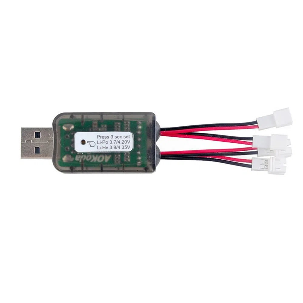 Caricabatterie Micro USB 4CH per batteria connettore Mcpx/Molex/JST per batteria 1S 3.7V Lipo LiHV 3.8V per elicotteri RC ecc.