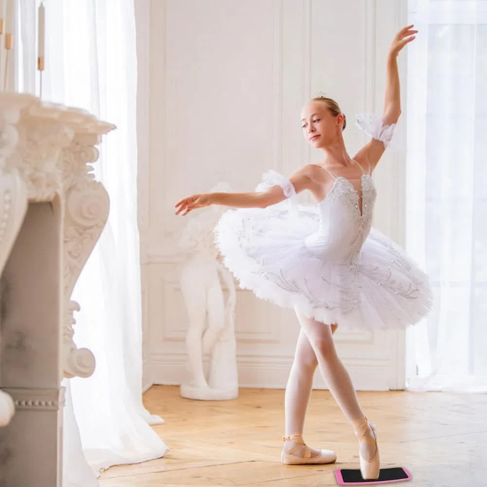 Tiiyee Tavola Per Piroette, Girevole Danza Classica Spinner Pattinaggio Artistico Allenamento Equilibrio Del Piede Pratica Di Rotazione Ballerini Giri Tornio Balletto Ballo Rotante Pattinatori Rosa
