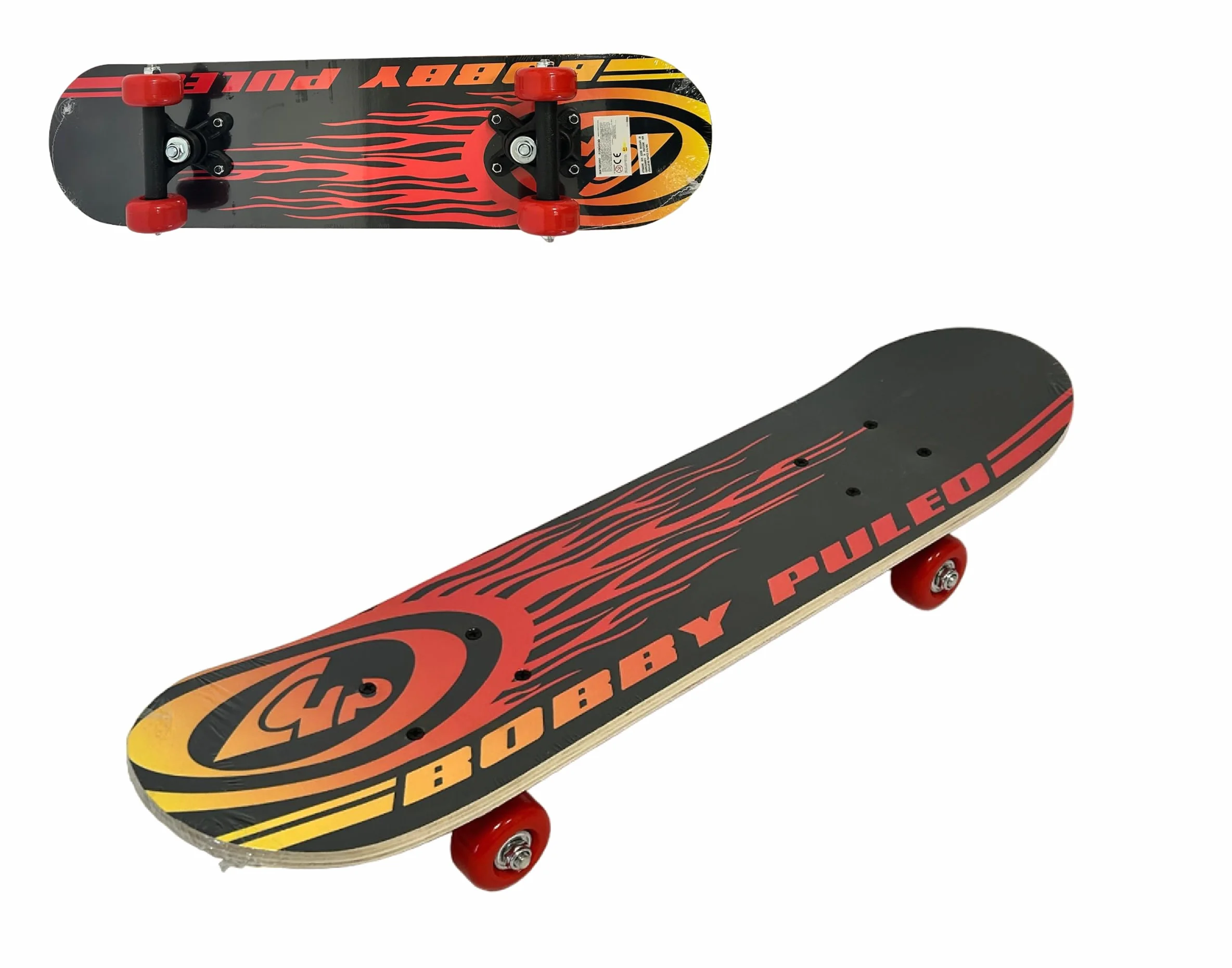 Skateboard per Bambini Skate per Bambini cm 60 Skateboard per Bambino Tavola da Skate in Legno Completa Decorazione Fronte e Retro, Colori Assortiti Colore Casuale
