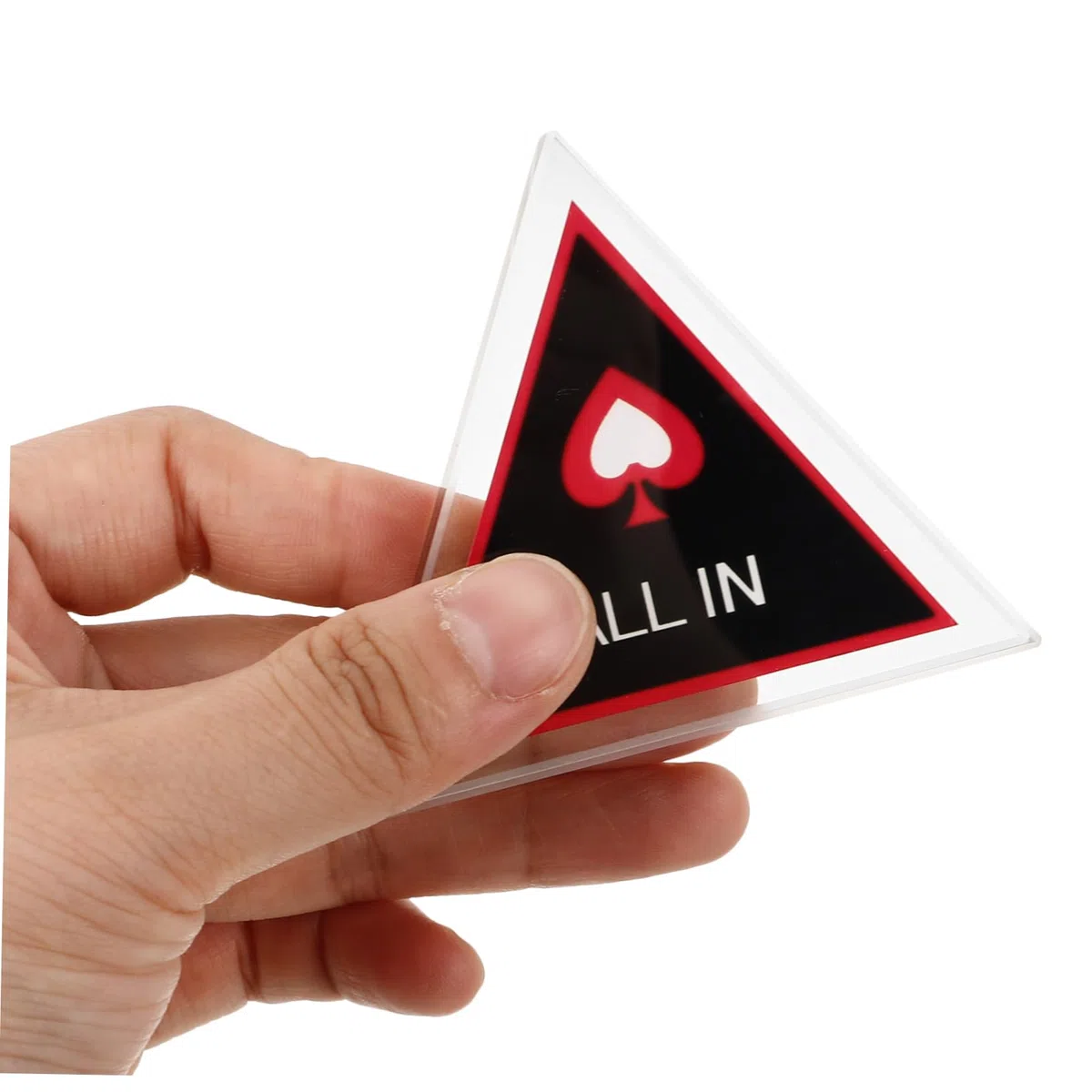 Yardwe Pulsante Del Dealer in Acrilico Forma Triangolo Per Poker Doppio Fiches Da Gioco Per Giochi Intrattenimento Per Feste e Attività All