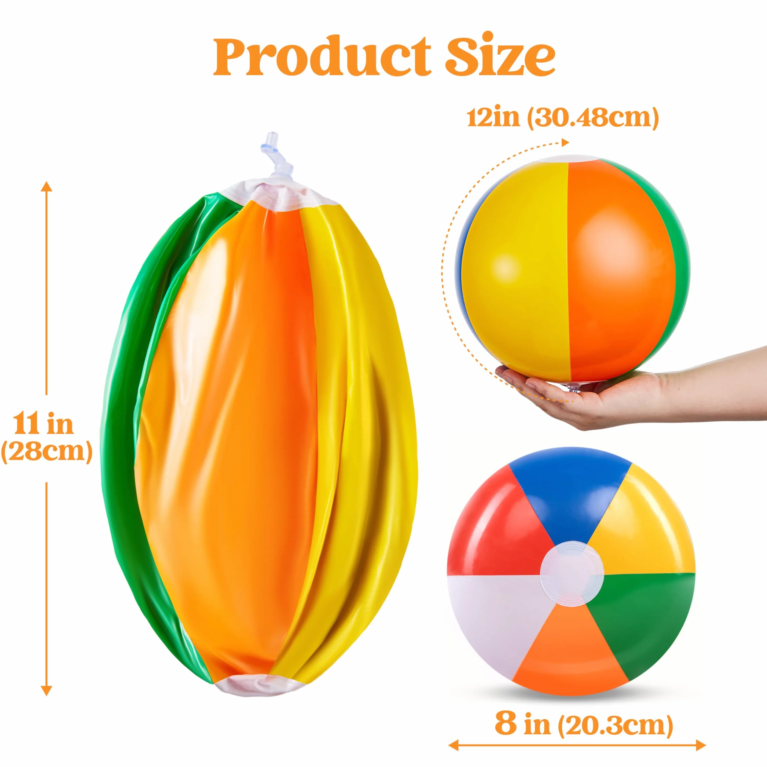 JOYIN Pallone da spiaggia gonfiabile, pallone da spiaggia arcobaleno, giocattoli da spiaggia estivi per bambini e adulti, regali per feste in costume da bagno
