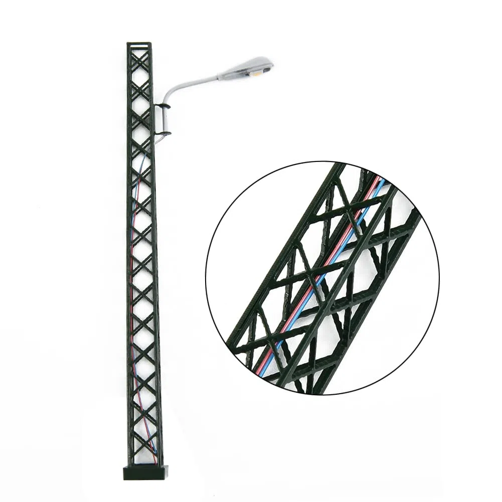 ZYWUOY 5 Pezzi di luci per modellismo Ferroviario, Luce per Albero a Traliccio, Lampada a LED con layout della Luce H0