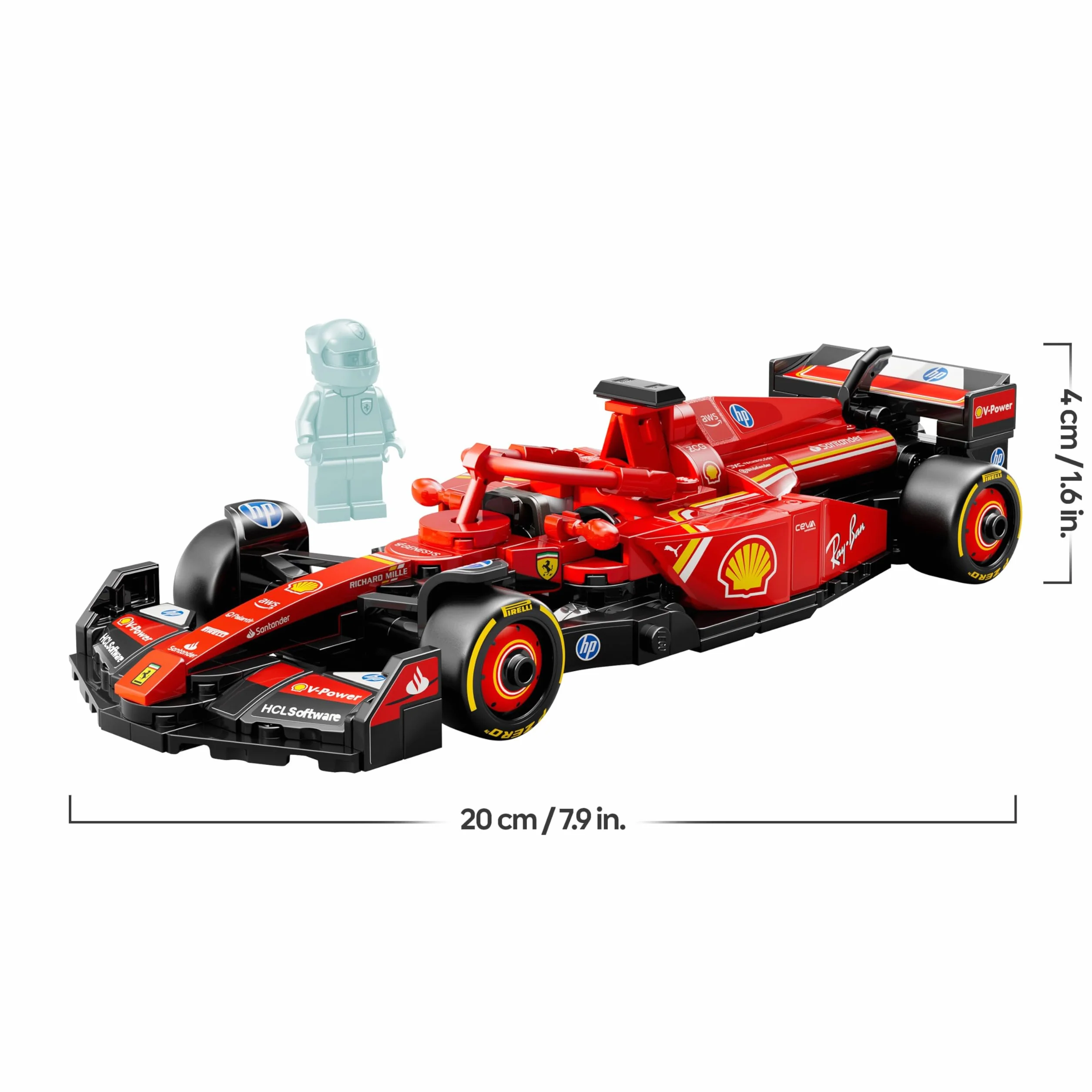 LEGO Speed Champions Ferrari F1 SF-24 77242 Auto da Corsa Giocattolo da Collezione con Minifigure Pilota