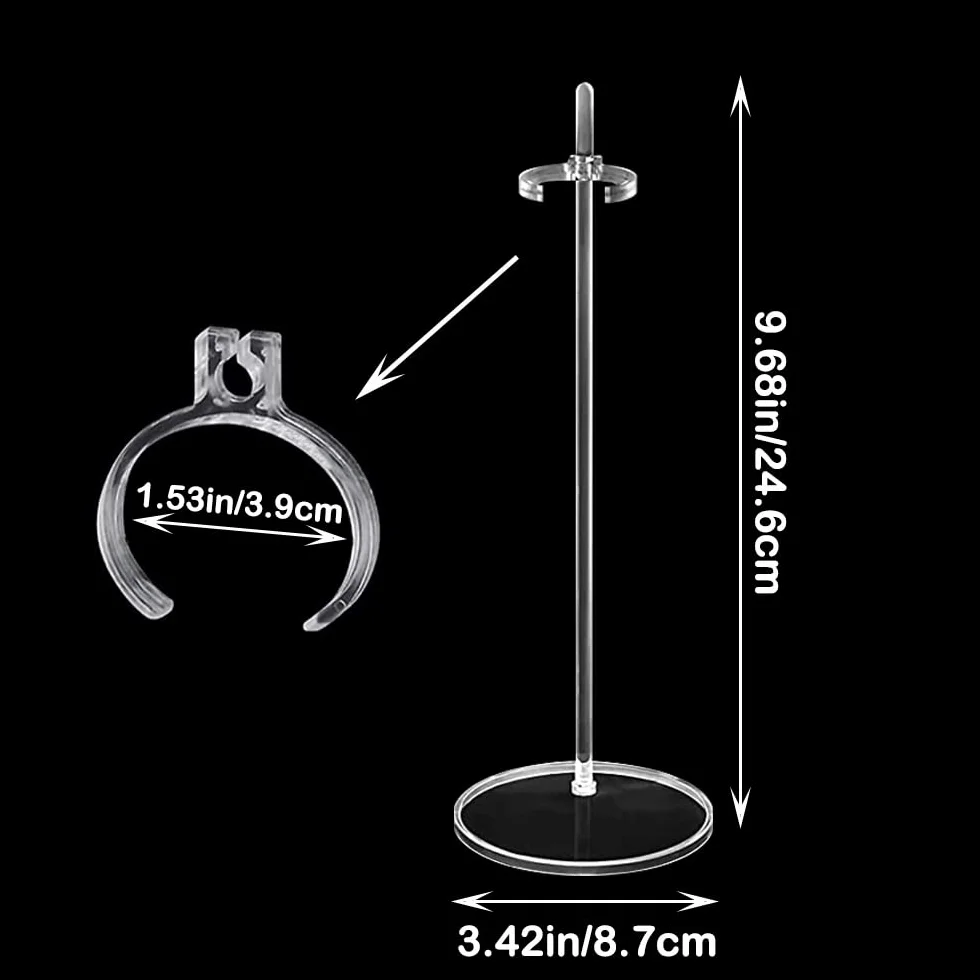 10 Pezzi 25cm Supporto Acrilico per Bambole, Supporto Regolabile per Bambola, Supporti Espositore per Bambole, Supporto per Bambolei Trasparente Porta per Barbie da 11-13 Pollici/28-33 cm