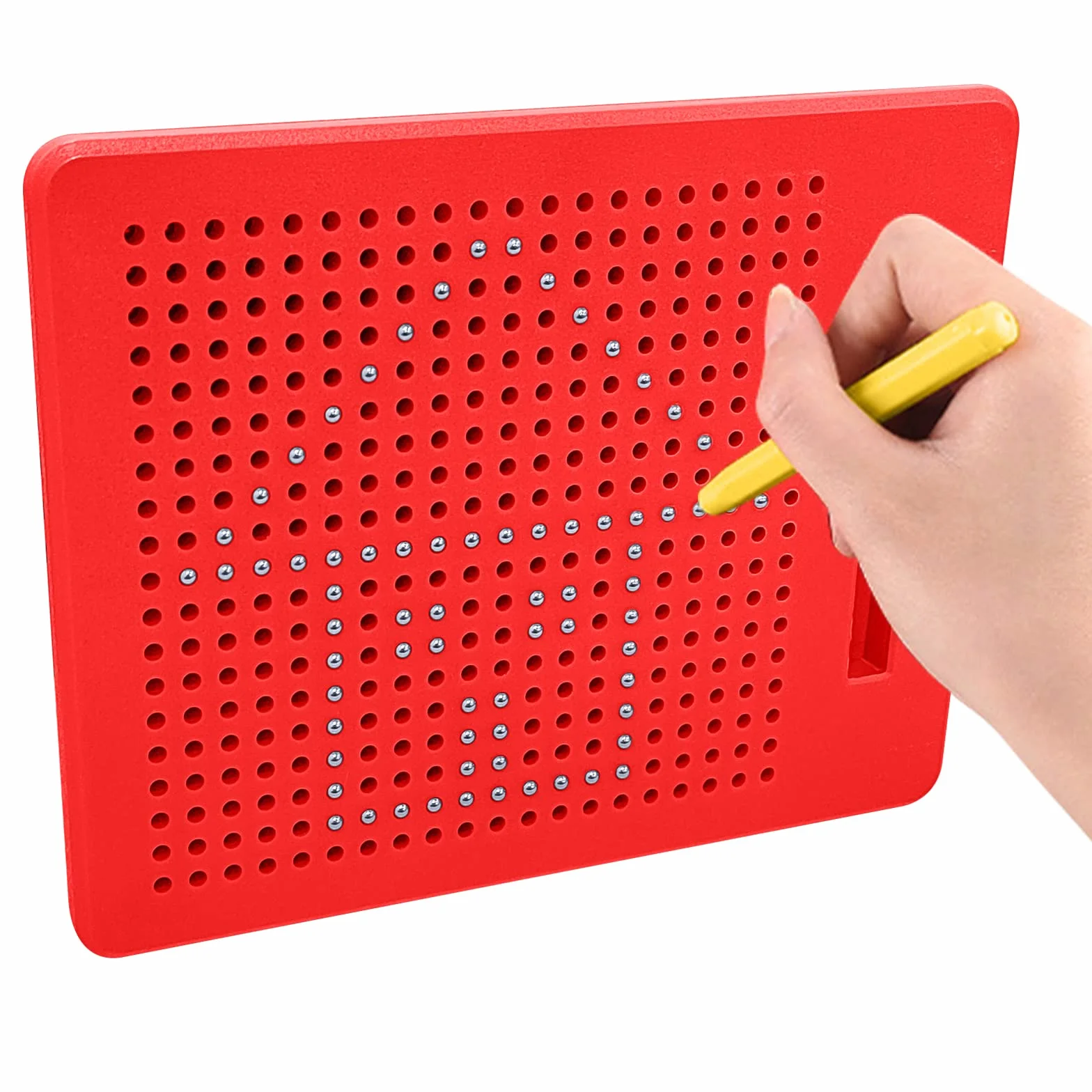 Tavola da Disegno Magnetico Tablet Magnetico Bambino Ardesia Magica con Penna per Bambini Giocattolo Educativo, 21.5x17.5x1.5 cm (Piccolo, Rosso)