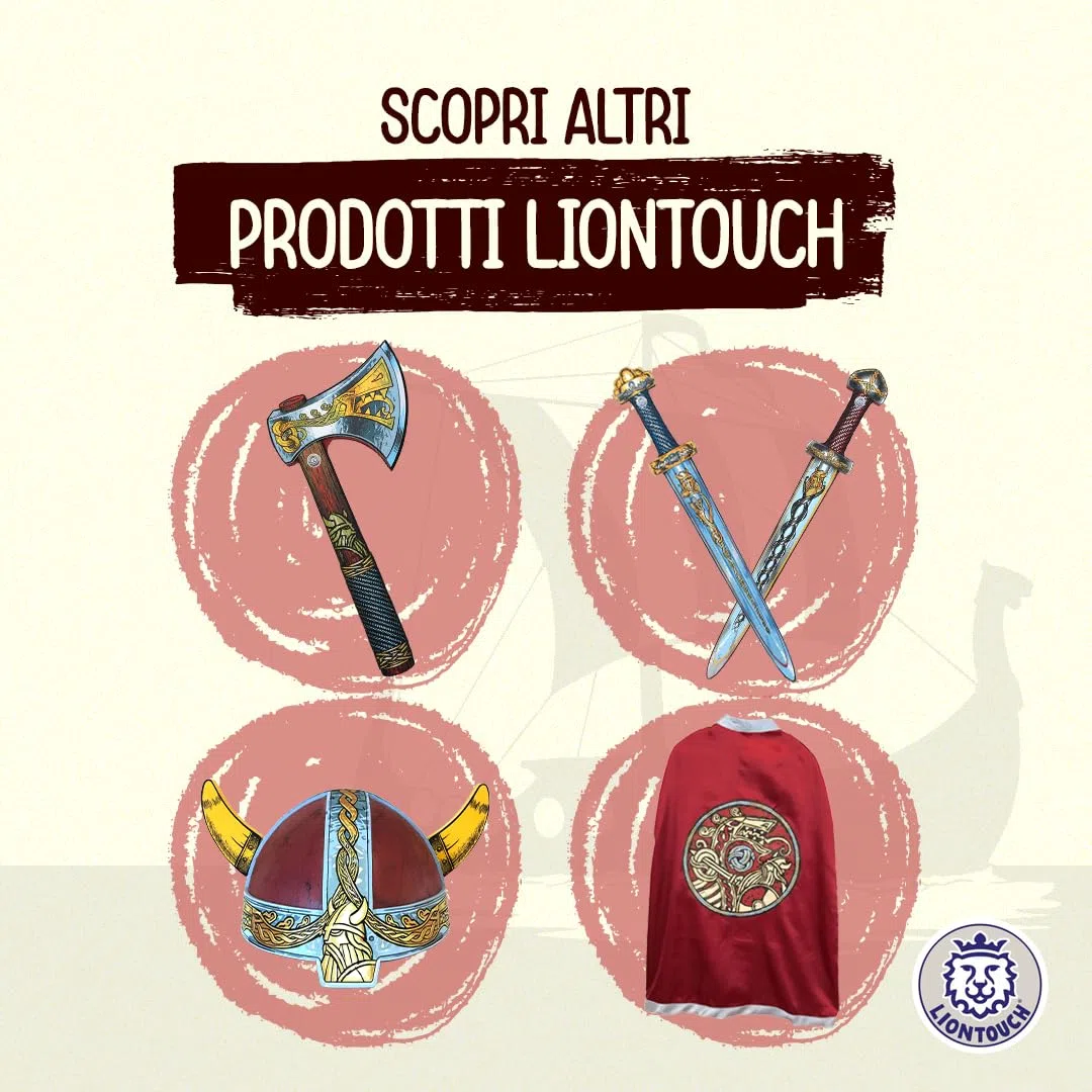Liontouch - Scudo Vichingo| Da 3+ Anni | Giocattolo Medievale in Gommapiuma di Capo Harald per Piccoli Guerrieri e Giochi da Berserker | Arma Sicura da Battaglia per Costumi e Travestimenti da Bambino