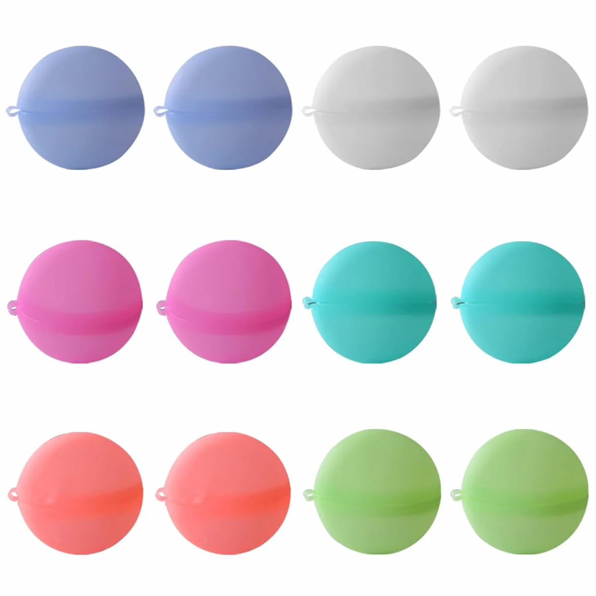 12 palloncini d'acqua riutilizzabili per bambini adulti bombe d'acqua facili da riempire rapidamente palline d'acqua in silicone senza lattice in silicone divertimento estivo piscina