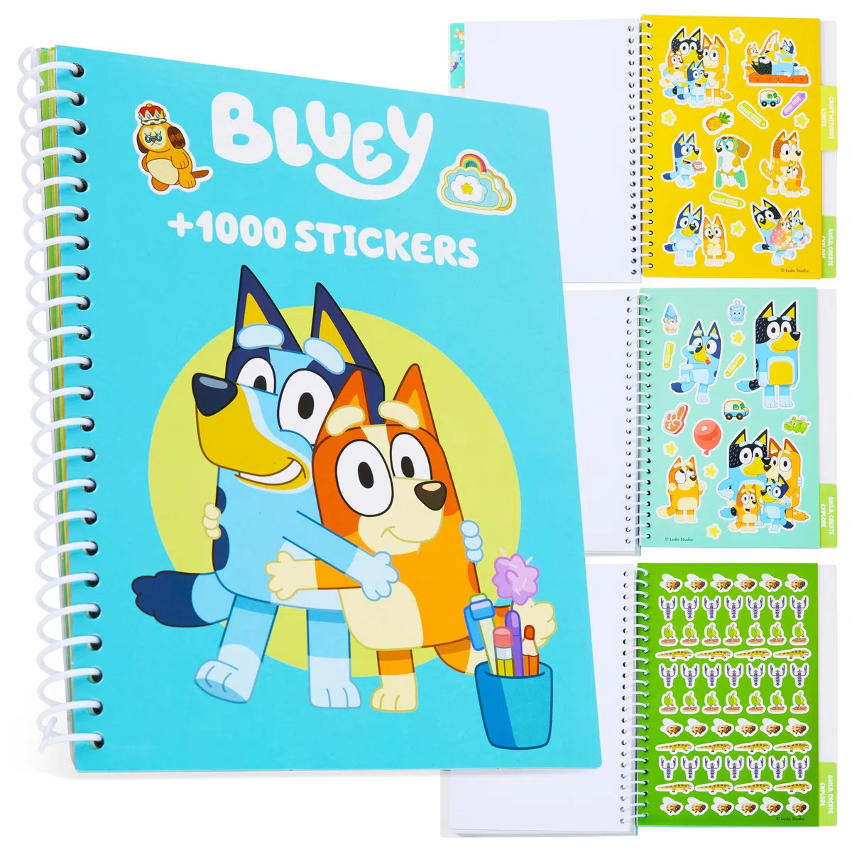 Bluey Libri Adesivi Bambini Libro Stickers + 1000 Adesivi per Scrapbooking Attivita Creative per Bambini Idea Regalo