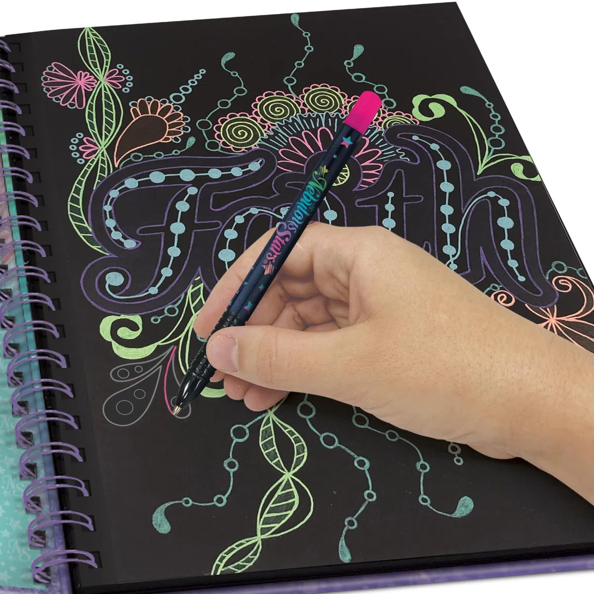 Nebulous Star NS11111 Colouring Book, 9 Piece Set,Black