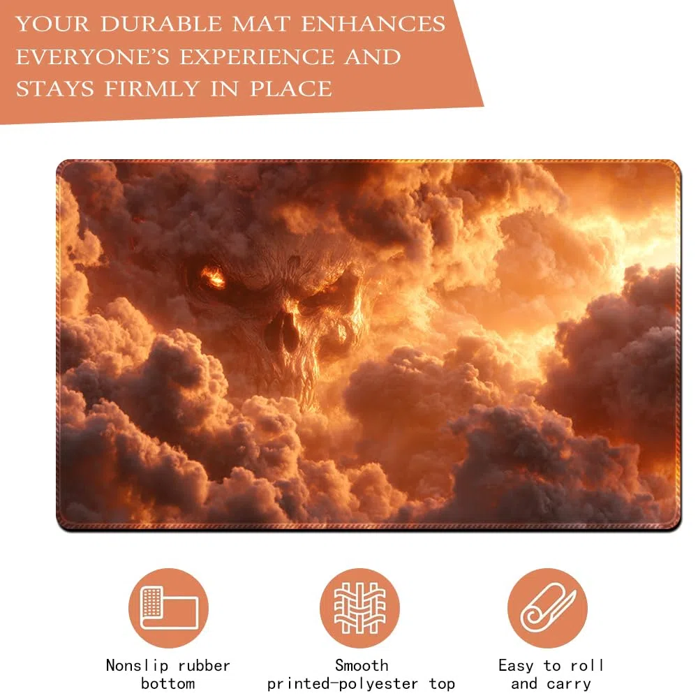 MTG - Tappetino da gioco con custodia nera Szie, 60 x 35 cm, con zona MTG, bordi cuciti, tappetino da gioco, Gioco di Carte Collezionabili, Playmats tappetino per mouse, superficie liscia in gomma TCG