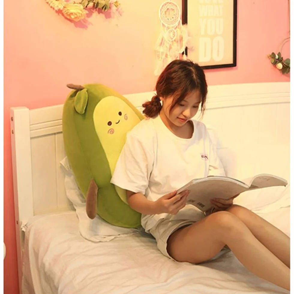 OUKEYI - Cuscino morbido peluche da 50 cm, con frutta di avocado, ideale come regalo per bambini, ragazze, ragazzi e amici.