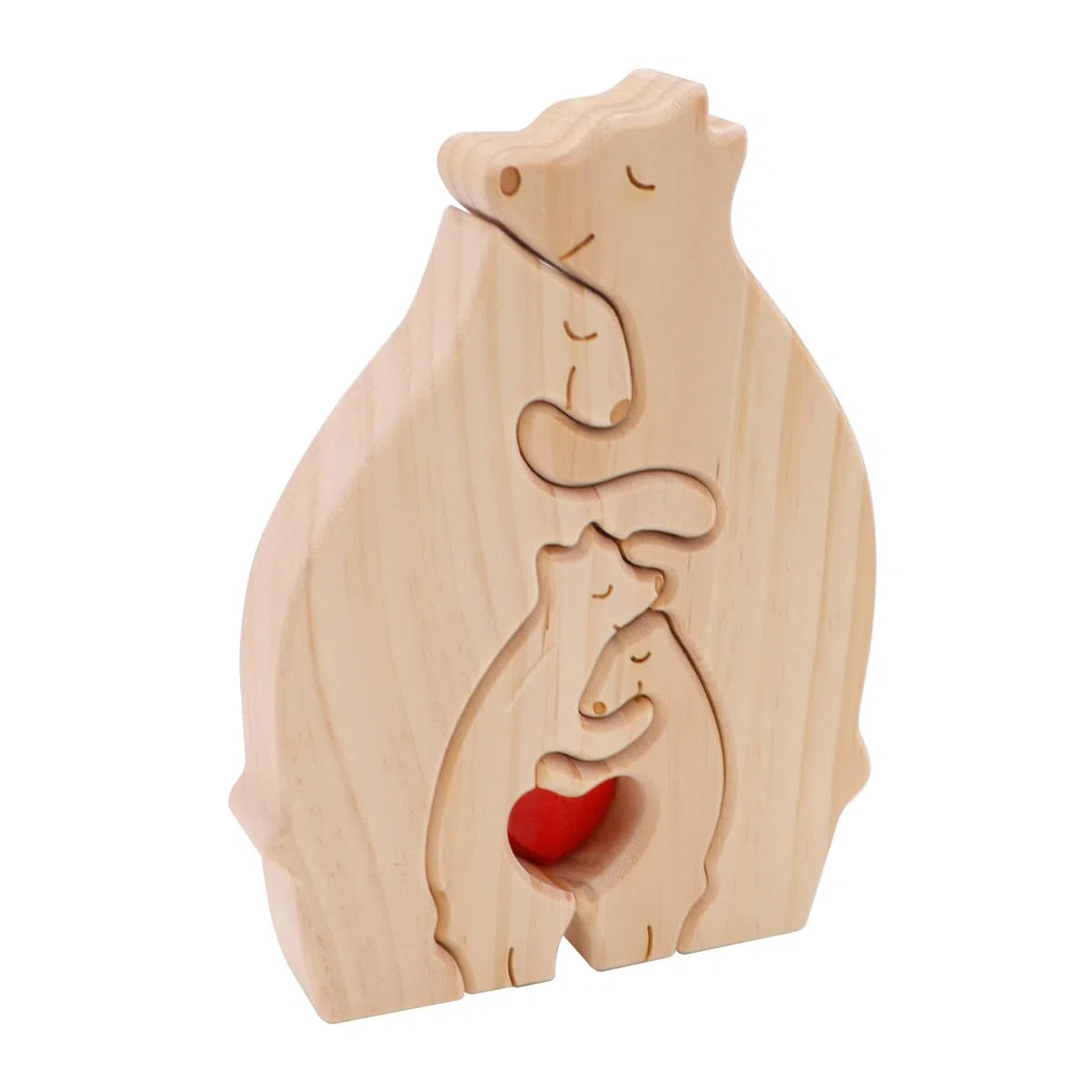 Rompecabezas de Madera con la Familia de osos, decoración para El hogar, Regalo para mamá osa, Navidad, cumpleaños, inauguración de la casa
