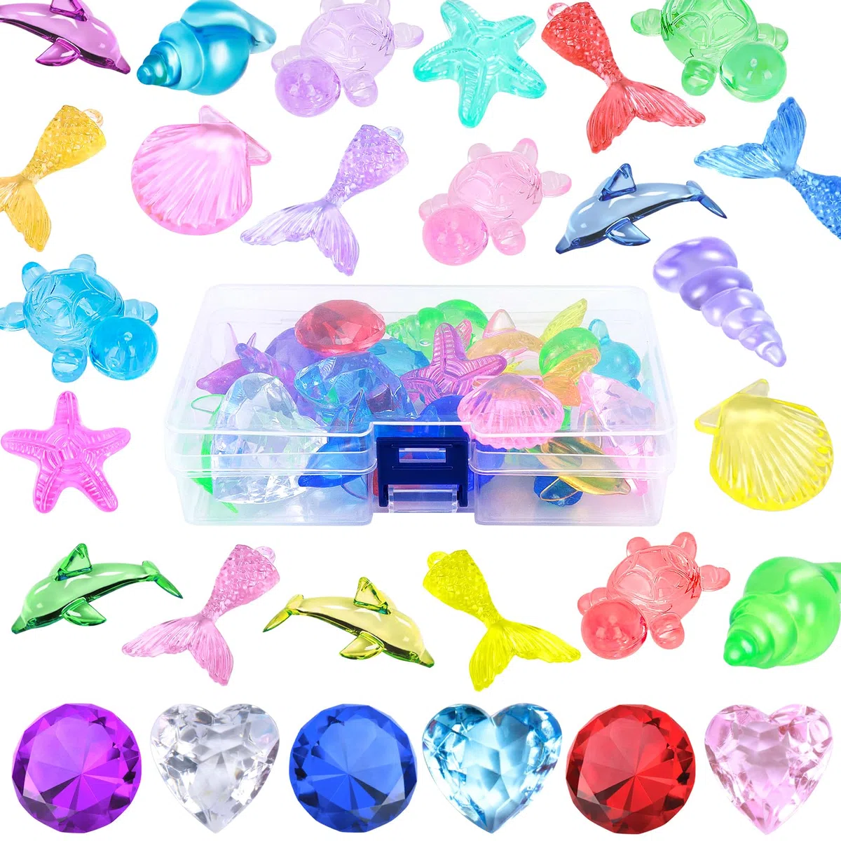 SelfTek Gemme per Immersione Subacquea, 26 Pezzi Piscina Diving Gems, Pietre Preziose, Ideale per Feste Estive, Feste in Piscina
