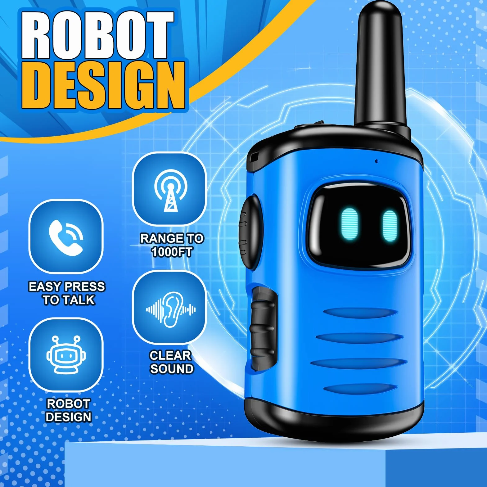 EUCOCO Giochi Bambini 3 4 5 6 7 8 Anni, Walkie-Talkie Bambini Regalo Bambino Bimbo 3-10 Anni Gioco Bambino 3-10 Anni Maschio Regali Natale Bambini Giocattoli Bambino 3-10 Anni Giochi da Esterno