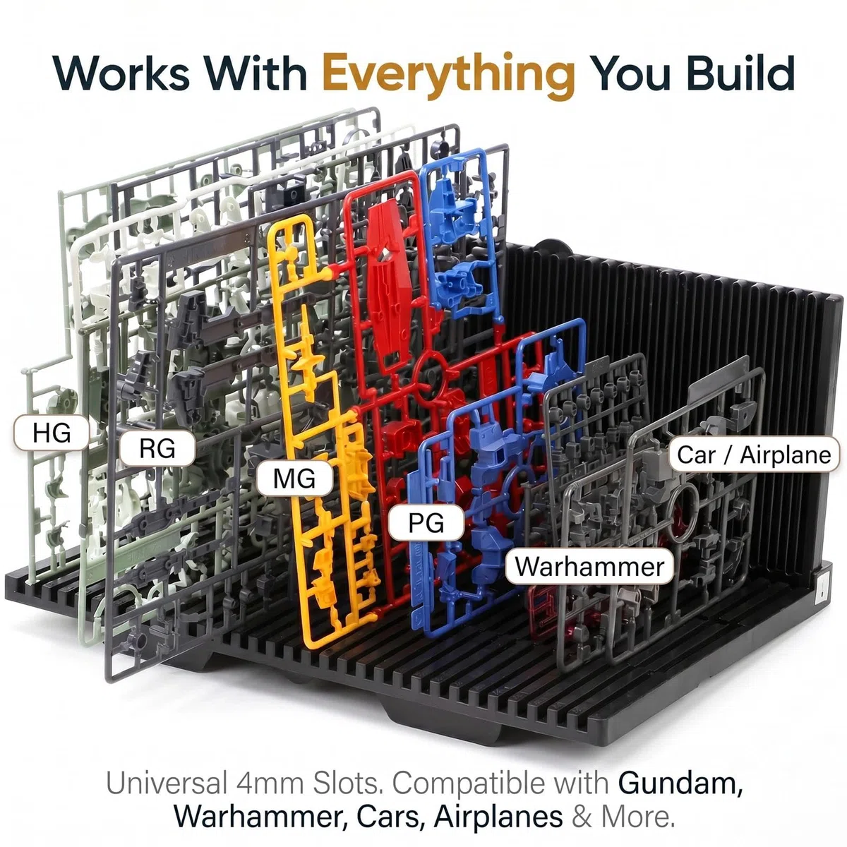 ABEST Scaffali in plastica per modellini Gundam Figure d'azione DIY Accessori per modellismo