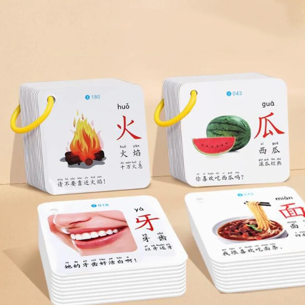 Mandarin Flash Cards Caratteri Cinesi Sight Words Learning Flashcards Mandarin Chinese Pinyin Stroke Fase per Principianti Cinesi