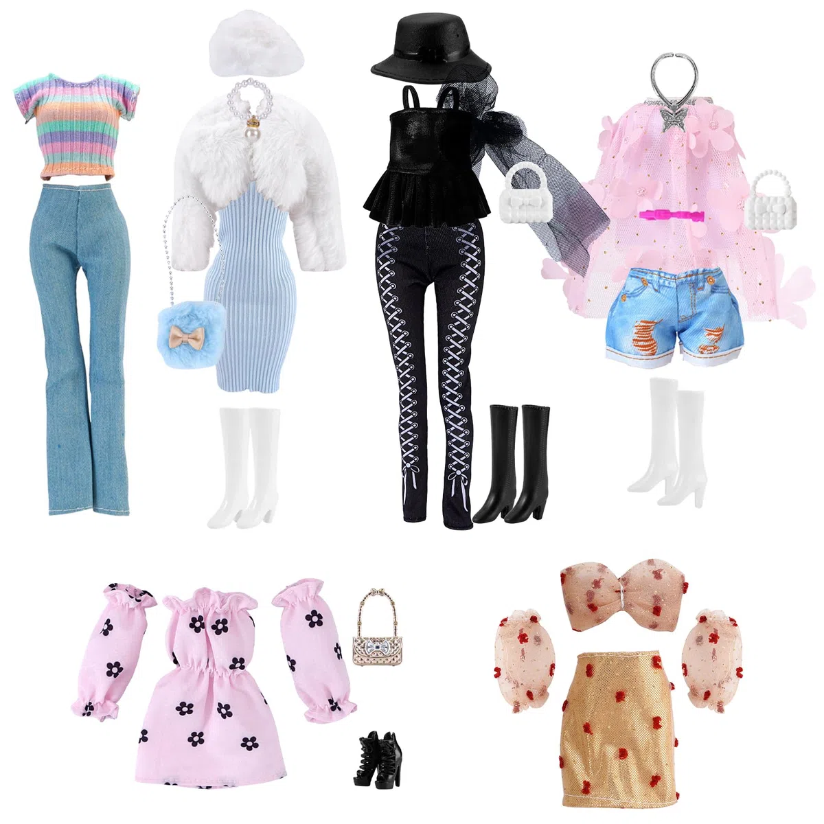 29 Pezzi Vestiti Bambola Accessori, Moda Completi Clothes Dolls and Accessories, Fashion Set Per 11.5 Pollici 30 cm Bambola