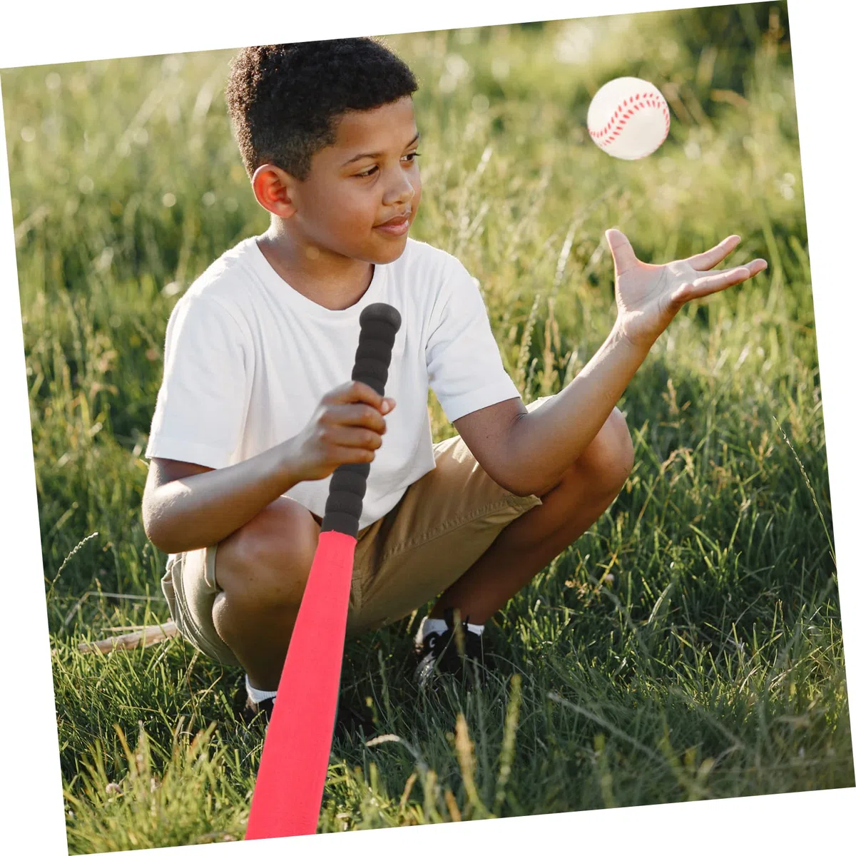 ibasenice Baseball per Ragazzo Ragazza Kit di Mazze da Baseball e Palline per Allenamento Giocattolo Interattivo all Aperto per Ragazzo Ragazza Dai ai Anni