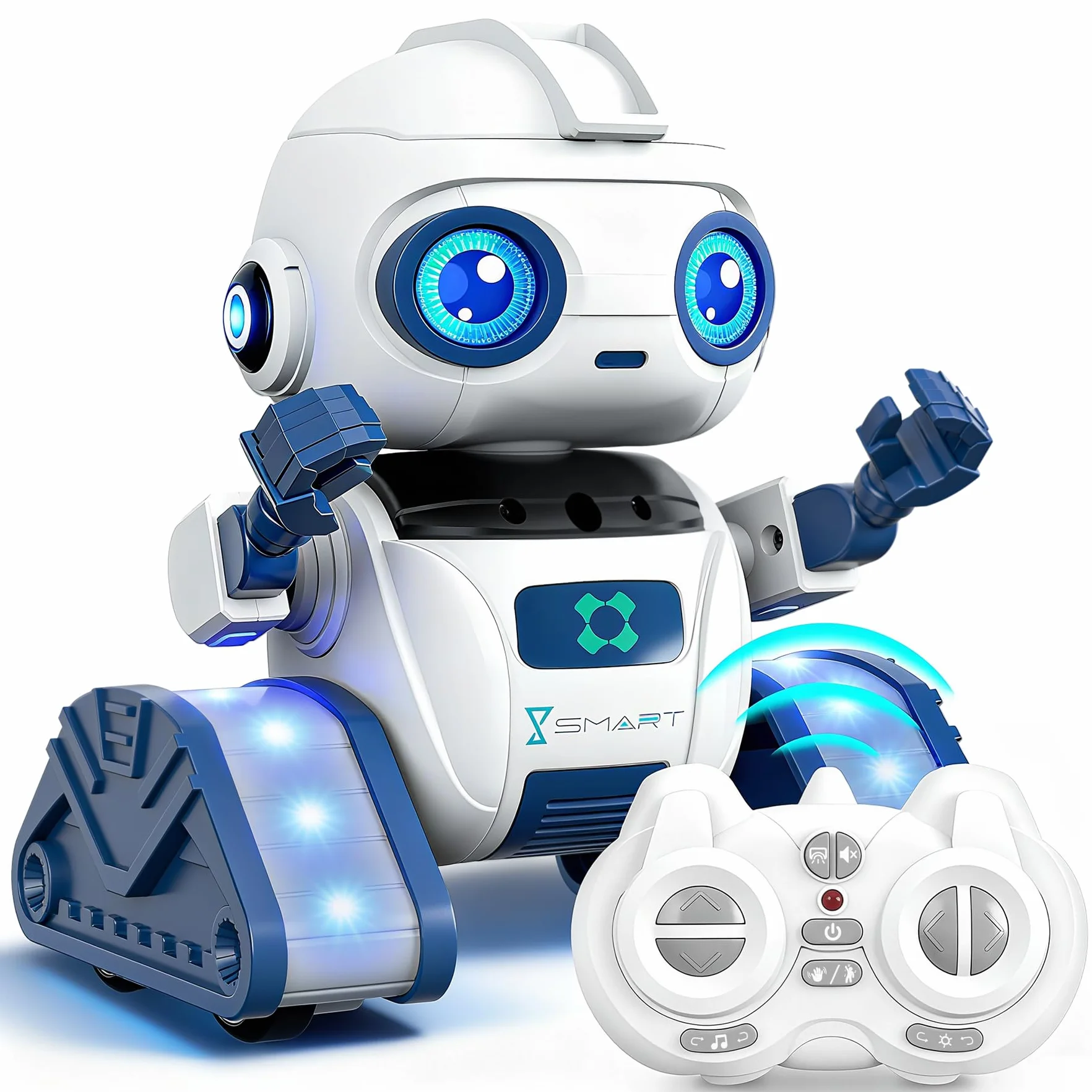 Robot Telecomandato con Controllo Gestuale per Bambini 3-12 Anni, Funzione di Proiezione, Occhi a LED, Musica
