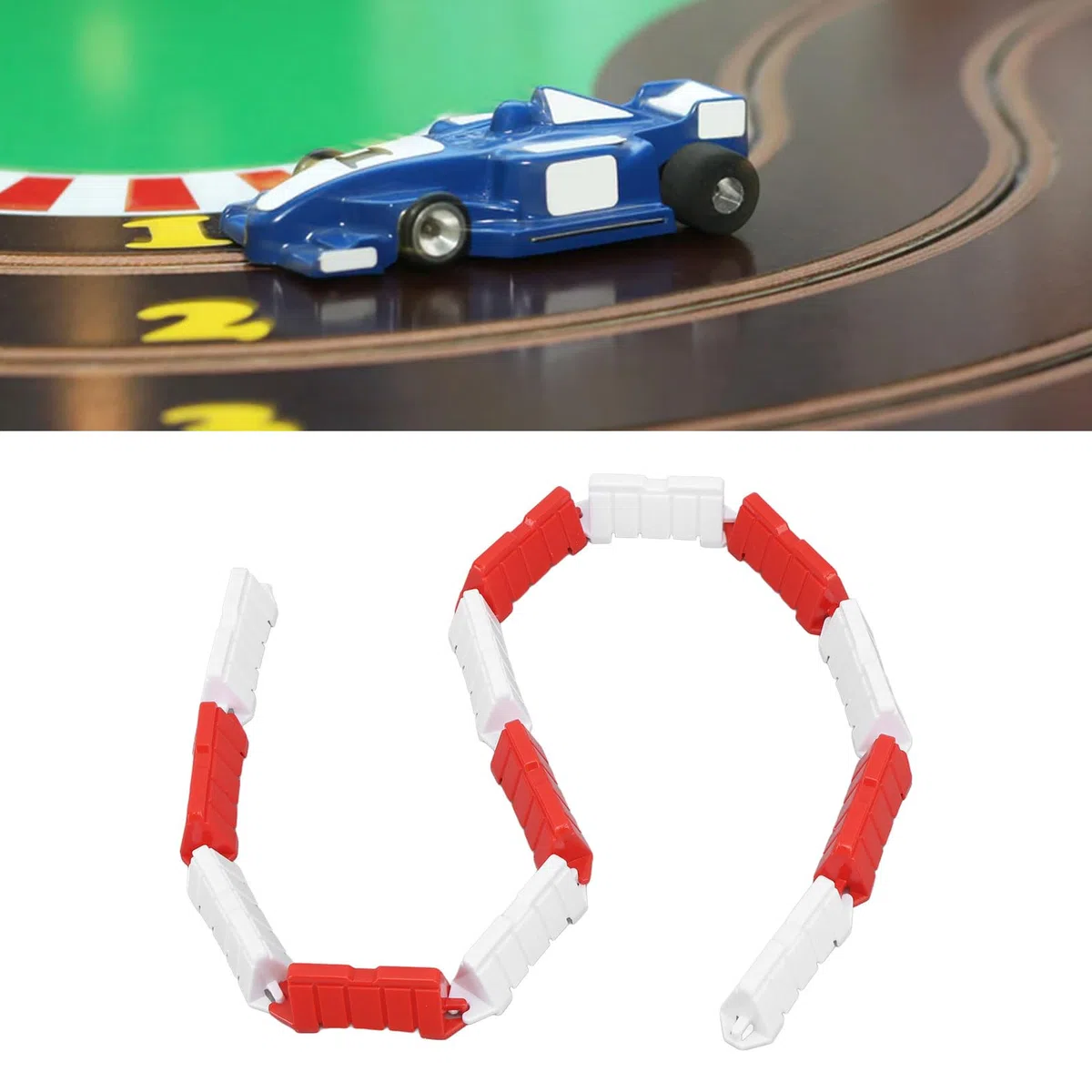 Barriera da Corsa per Auto RC, Barriera Stradale RC per Pista da Drift Mini Z Decorativa, Plastica, 120 Pezzi Recinzione da Campo RC per Auto Telecomandata 1/18
