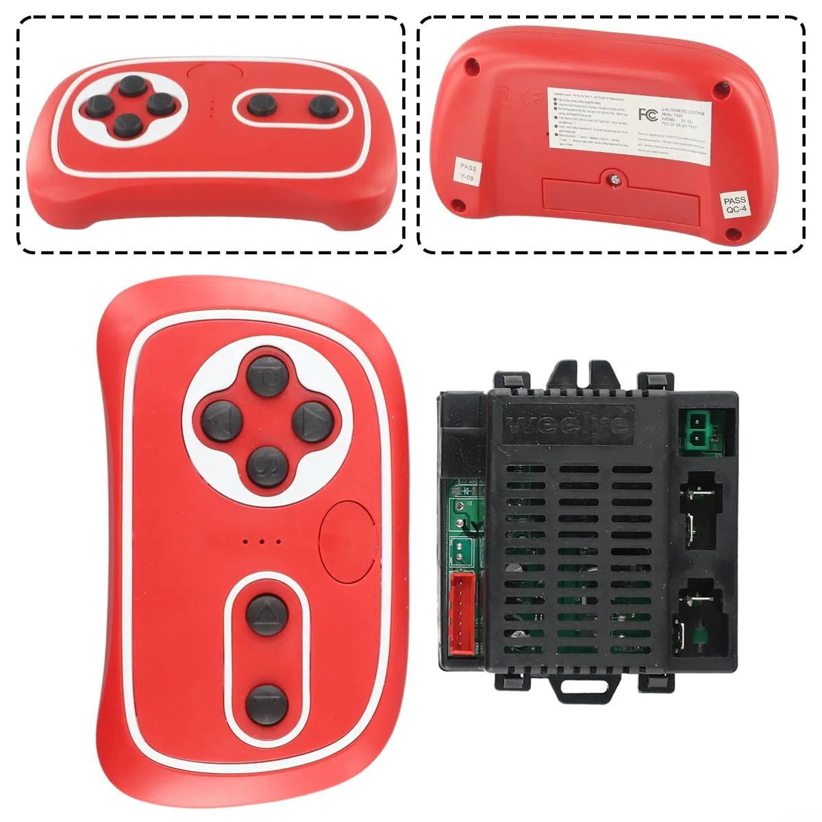 Gdfnmogo Kit trasmettitore telecomando e ricevitore, scatola di controllo di alta qualità, trasmettitore a denti blu 2,4 G, compatibile con TX10 TX20 Control (TX20 e RX57 12V)